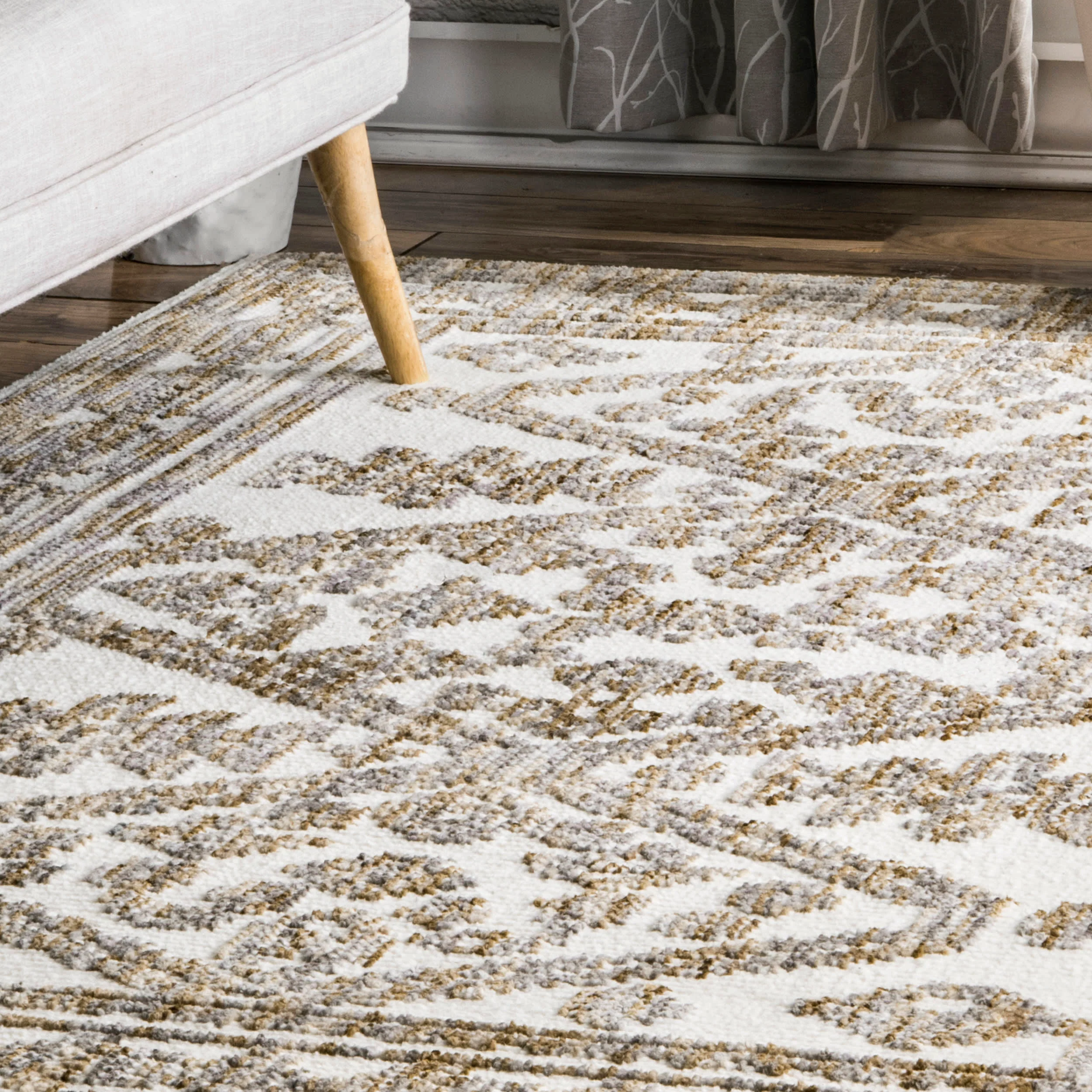 Helix Medallion Rug | Beige - Image 4
