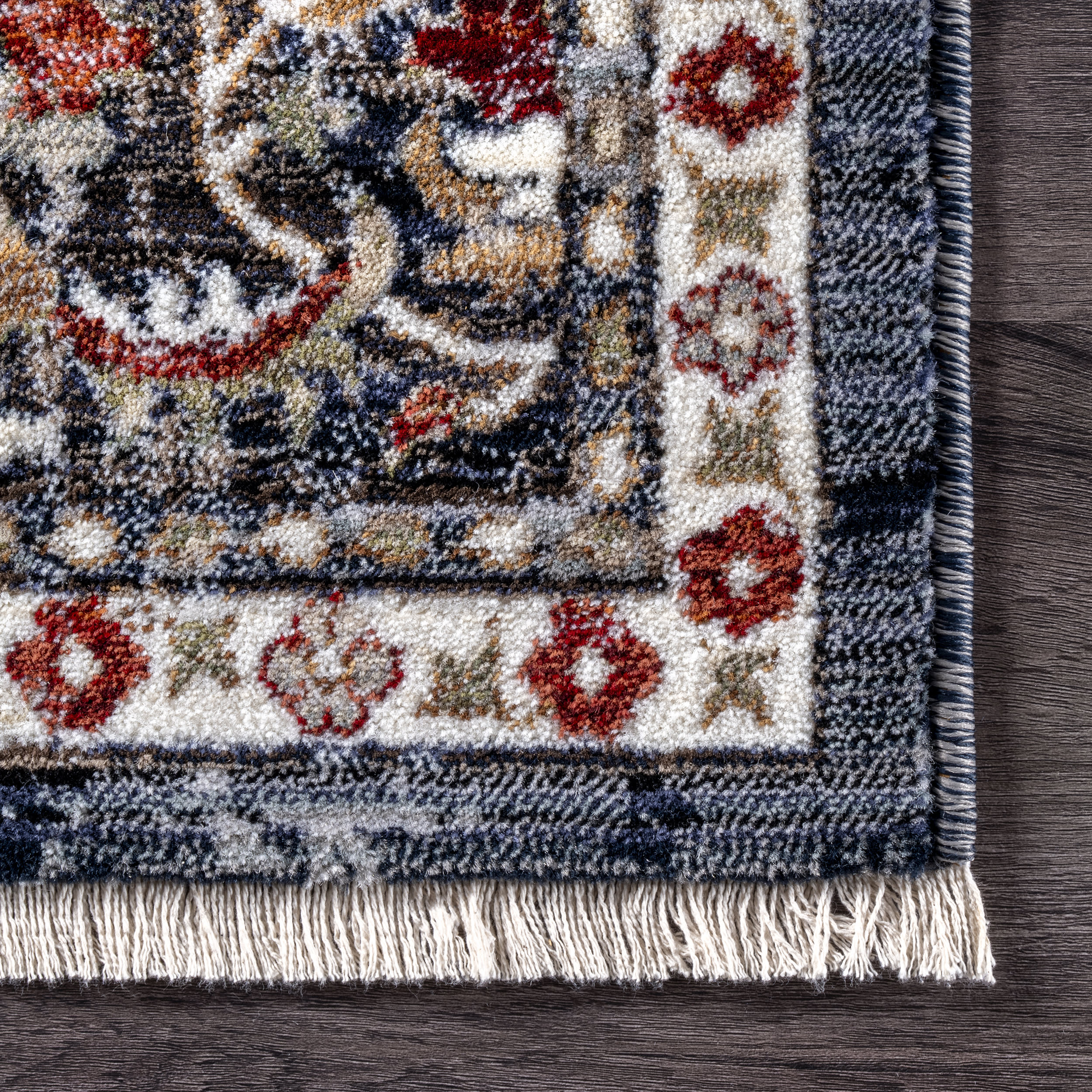 Herati Helix Fringe Rug | Multicolor - Image 3