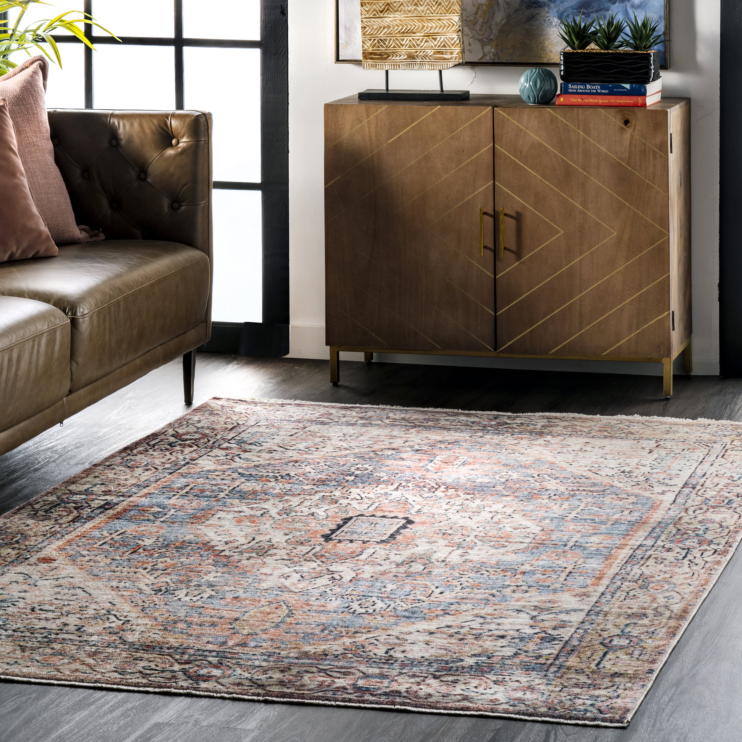 Herati Medallion Rug | Multicolor - Image 2