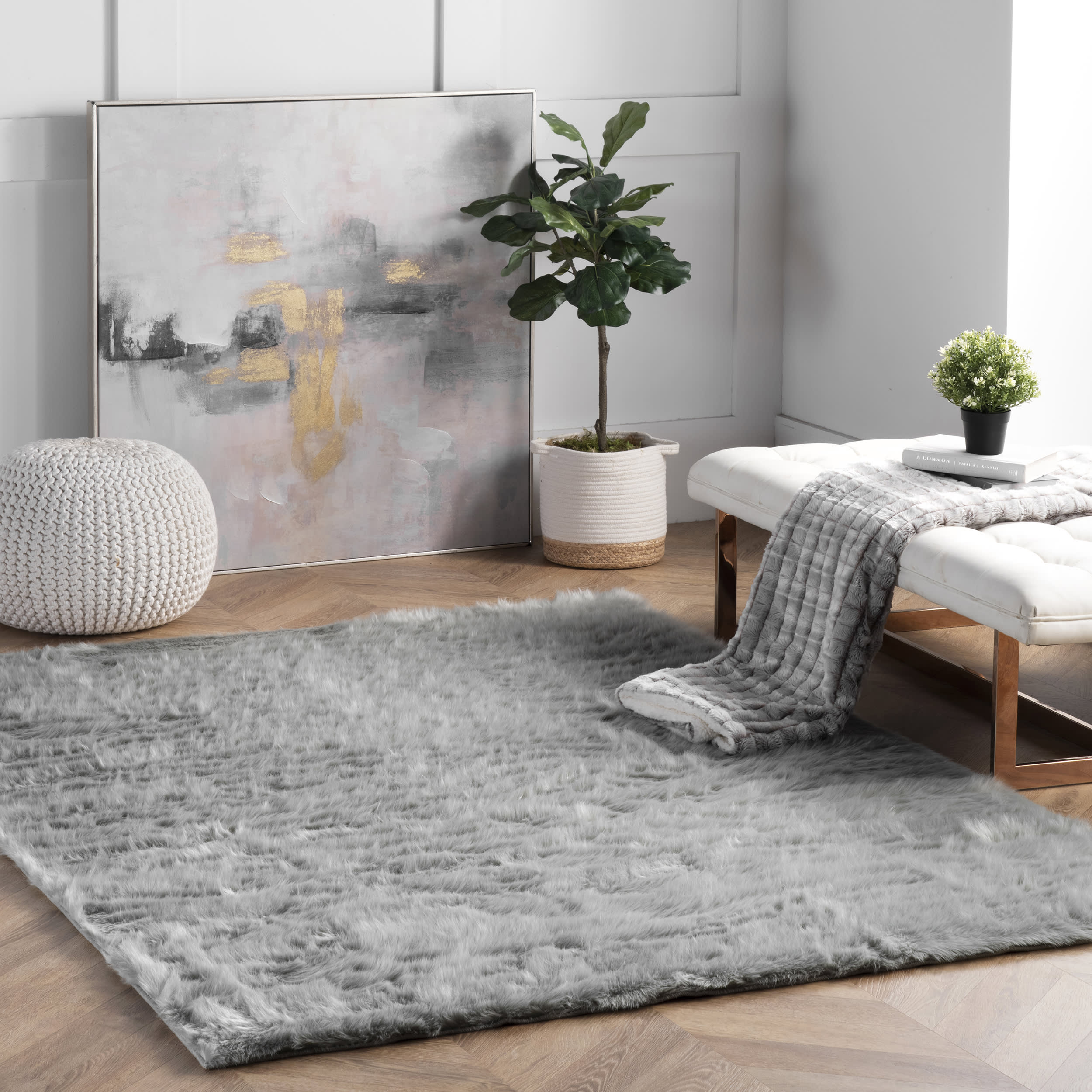 Hermione Shag Rug | Grey - Image 2