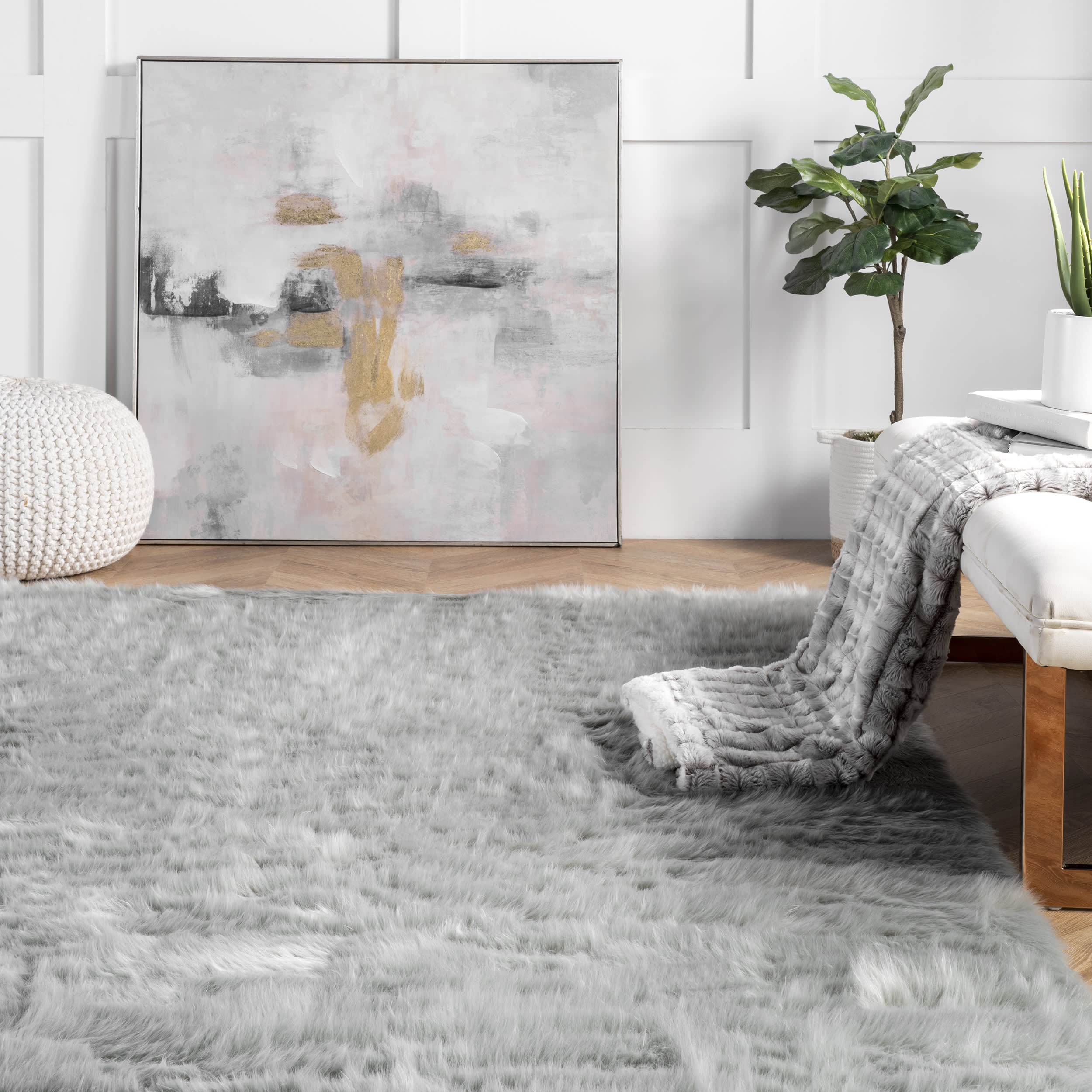 Hermione Shag Rug | Grey - Image 4