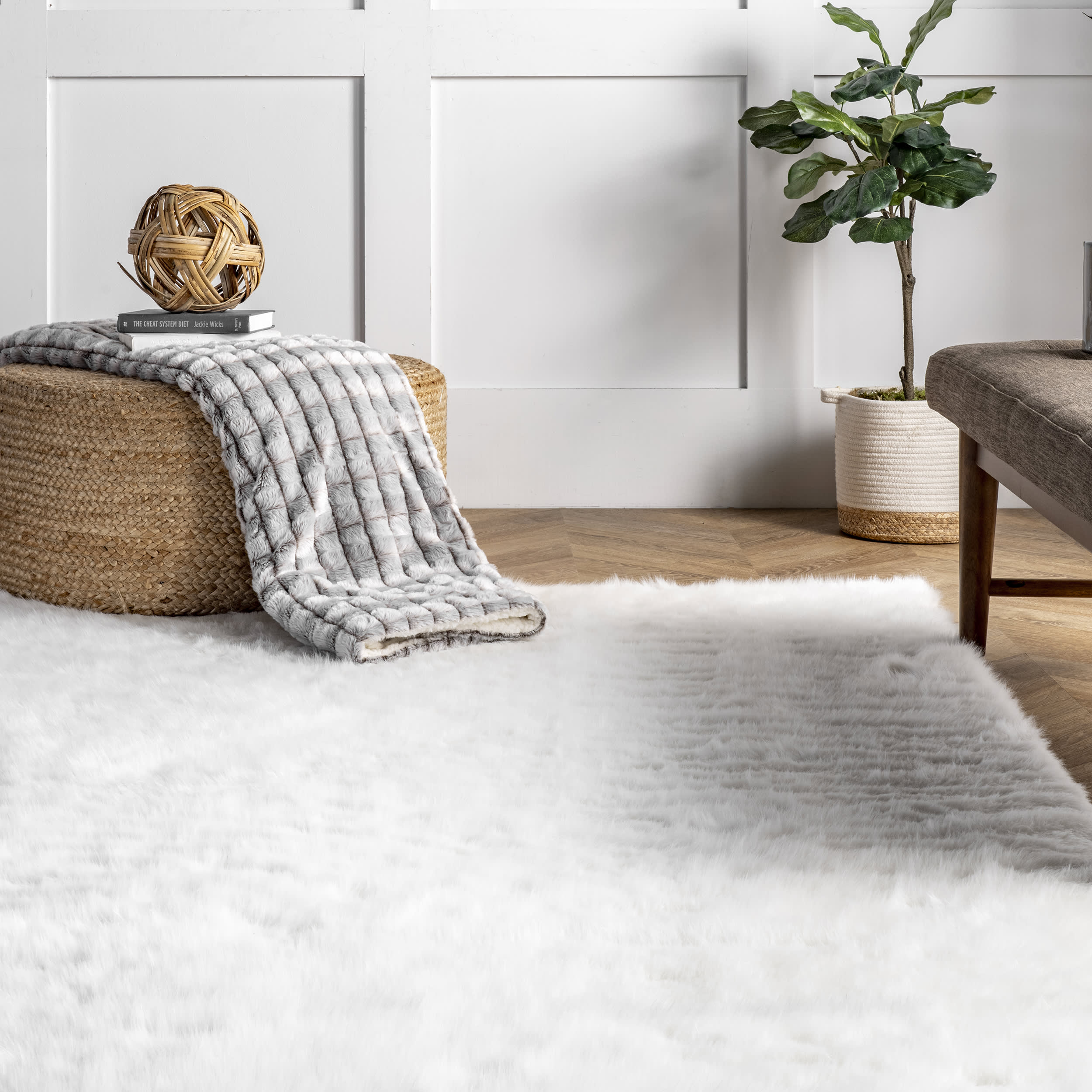 Hermione Shag Rug | Ivory - Image 4