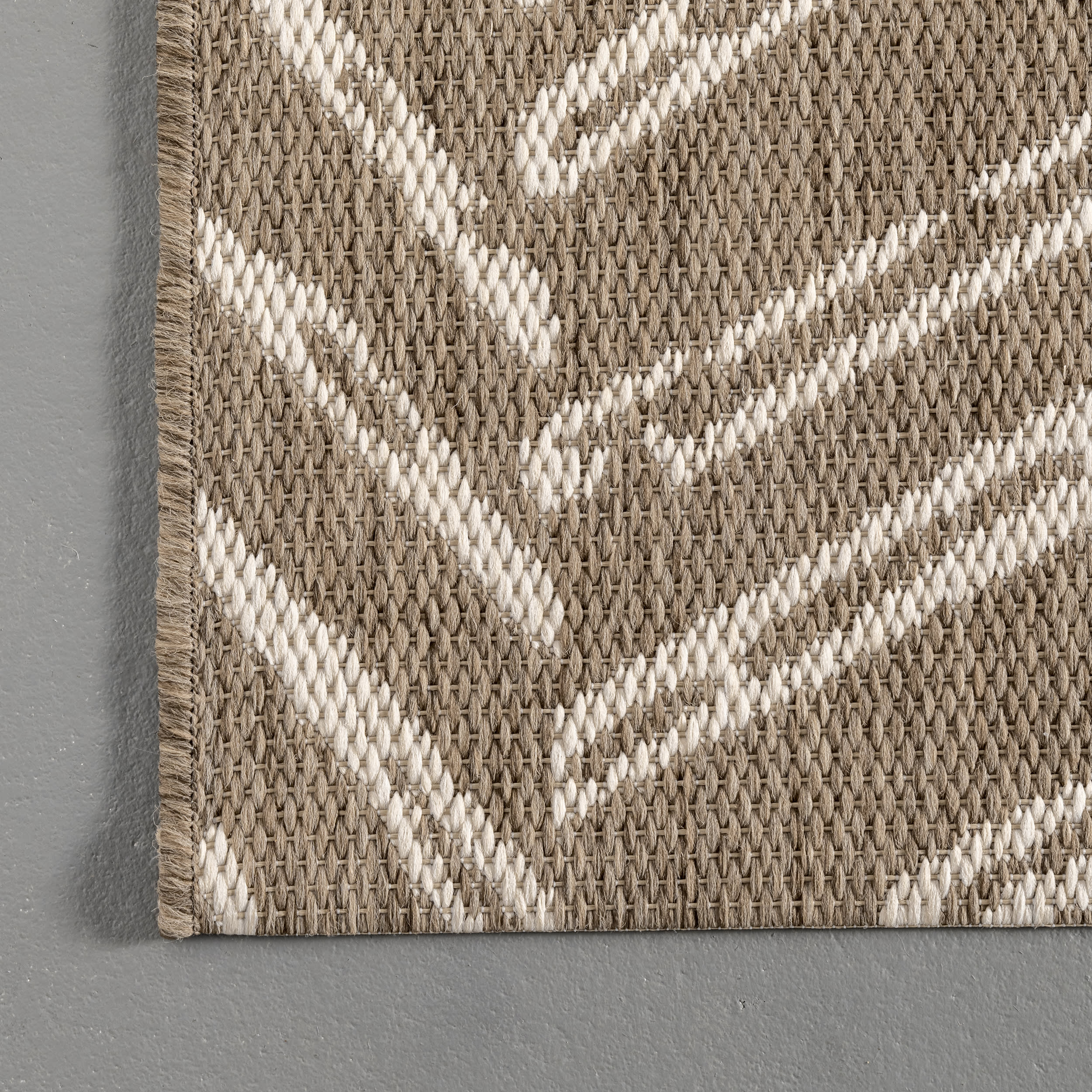 Herringbone Indoor/Outdoor Rug | Brown - Image 3