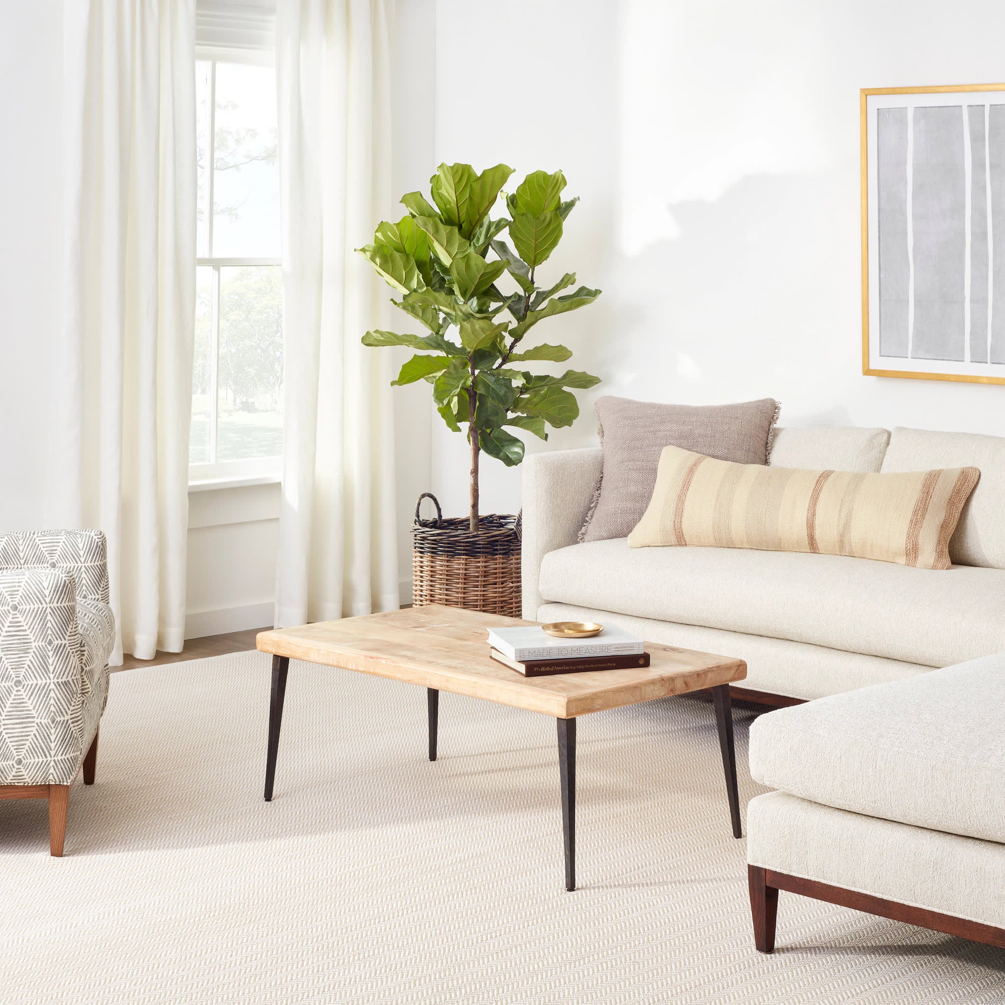 Herringbone Handwoven Indoor/Outdoor Rug | Linen/White - Image 3