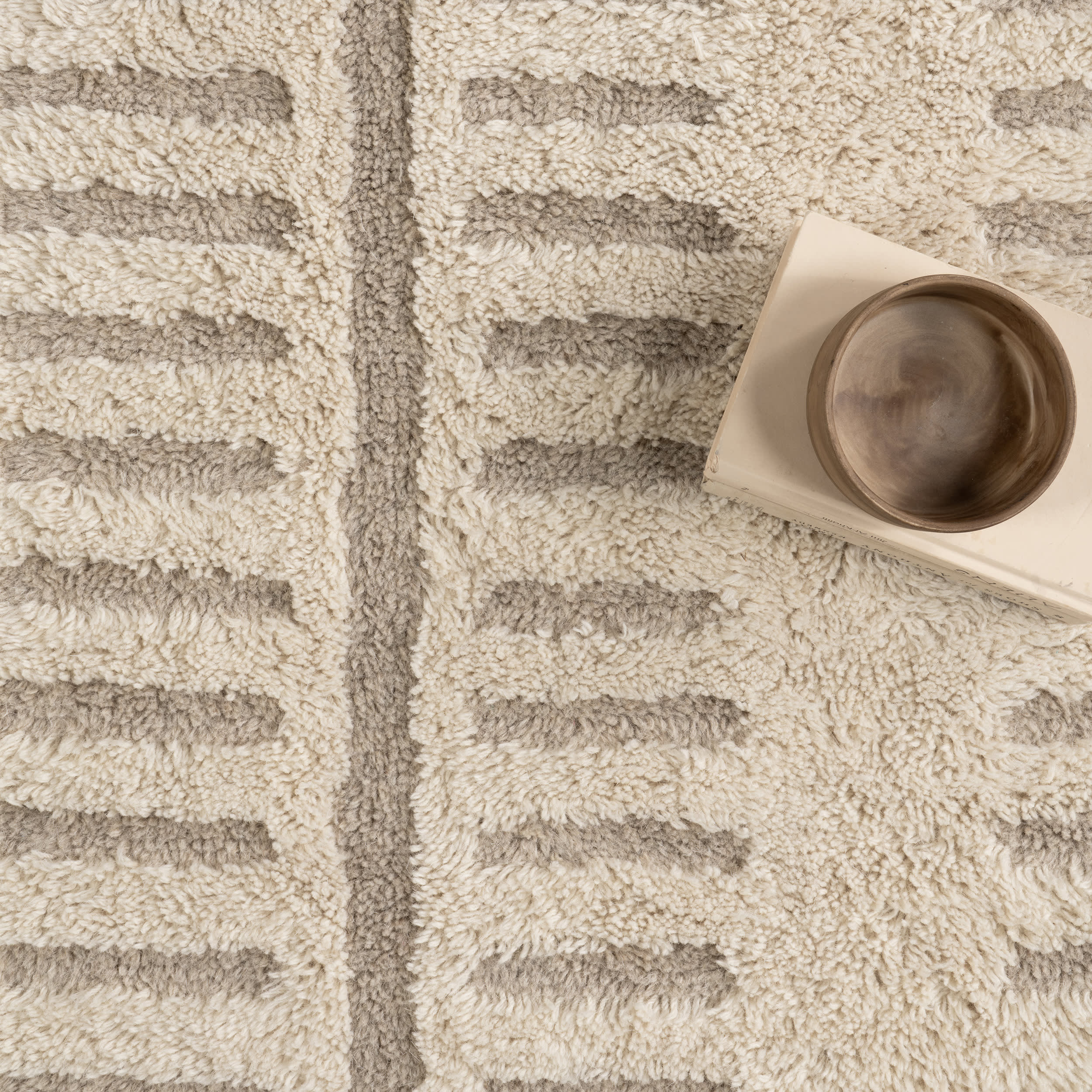 Hester Geometric Wool Washable Rug | Ivory - Image 7