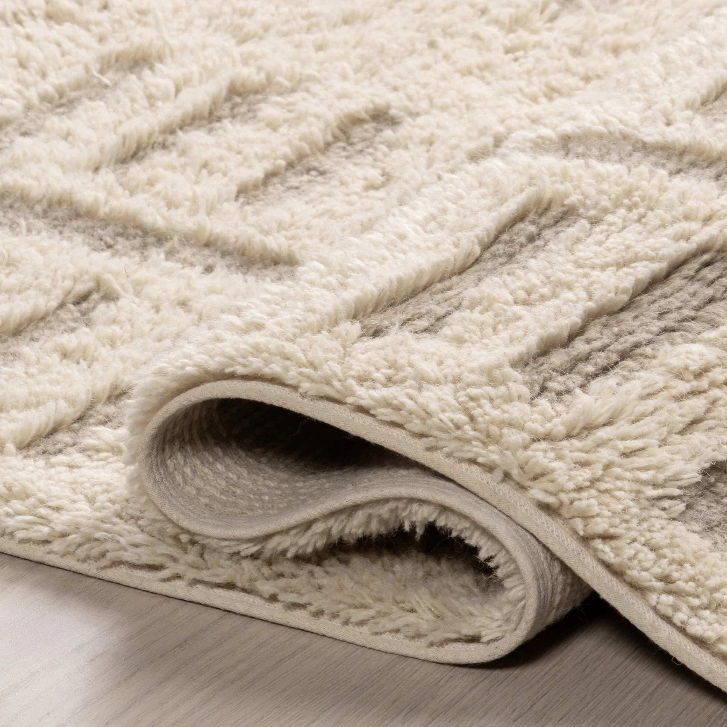 Hester Geometric Wool Washable Rug | Ivory - Image 8