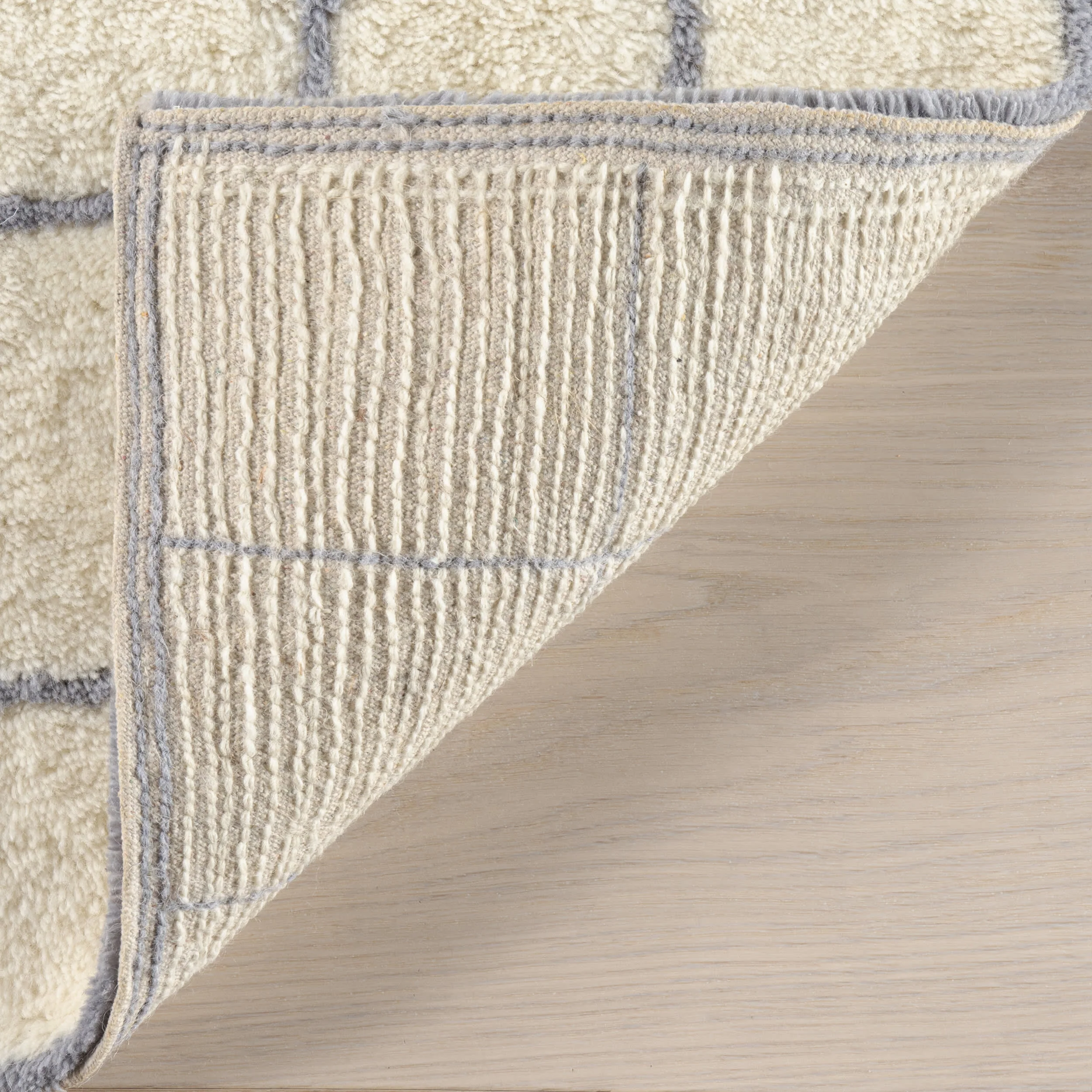 Highlands Checked Rug | Ivory - Image 6