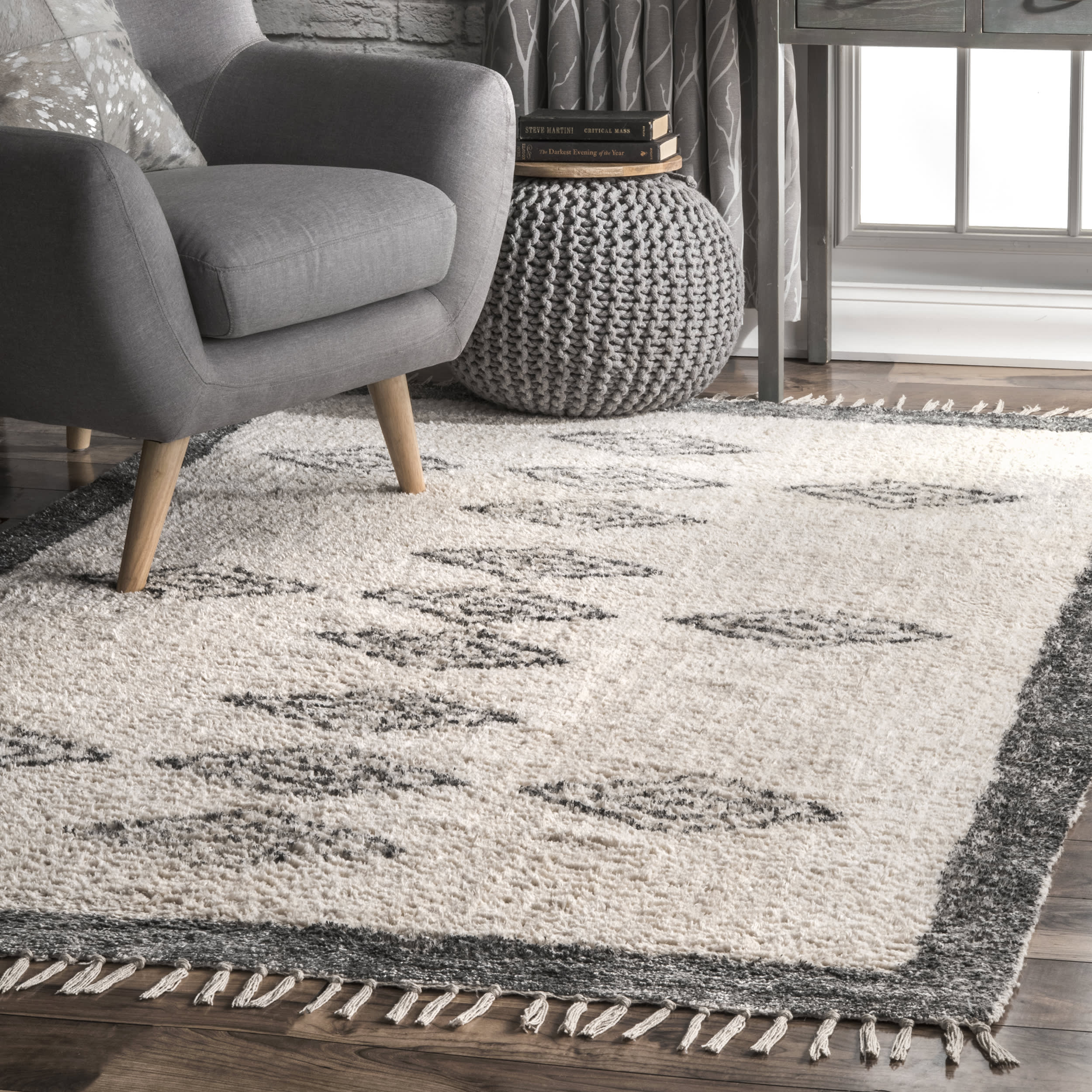 Hira Tassel Flatweave Rug | Ivory - Image 2
