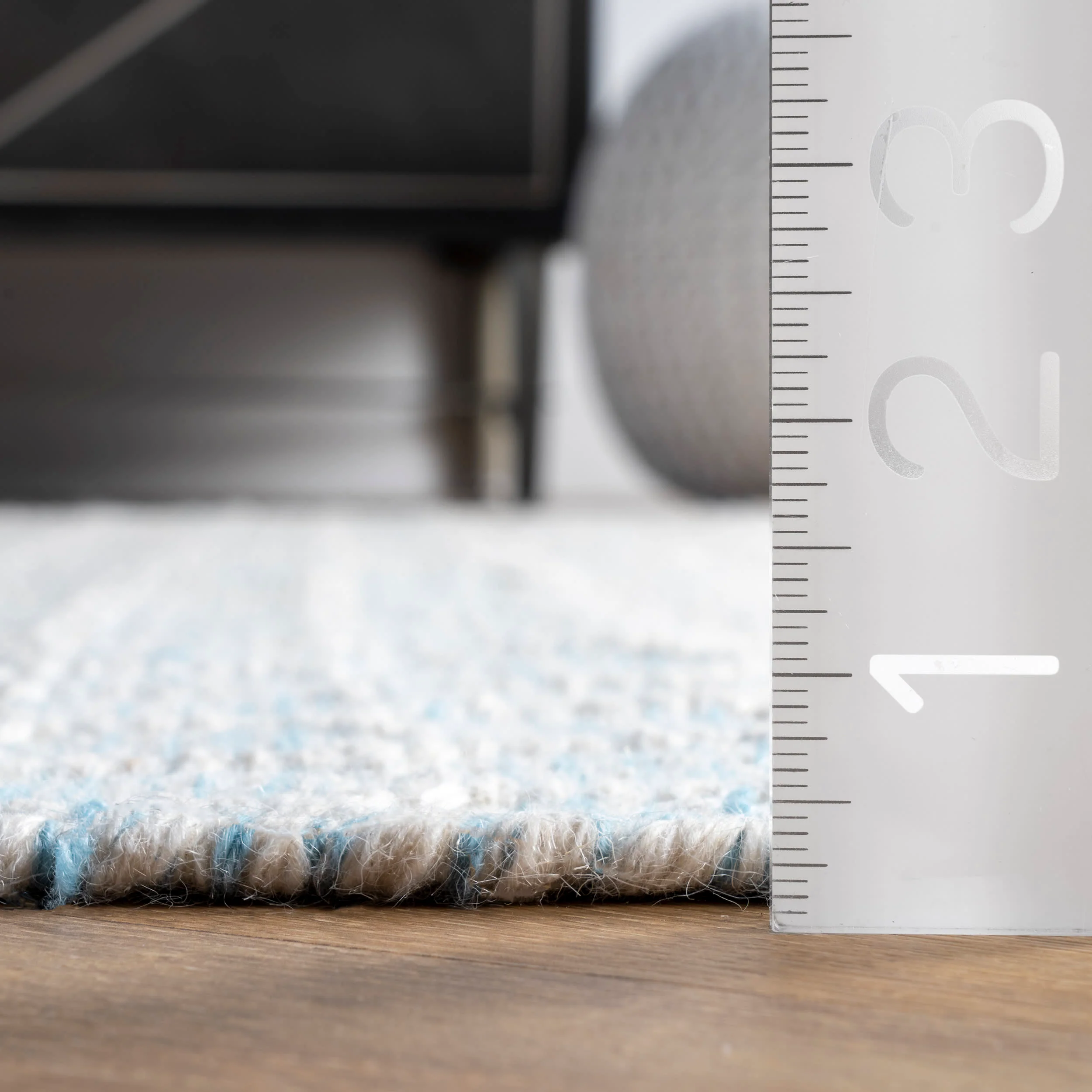 Hive Fringed Rug | Baby Blue - Image 5