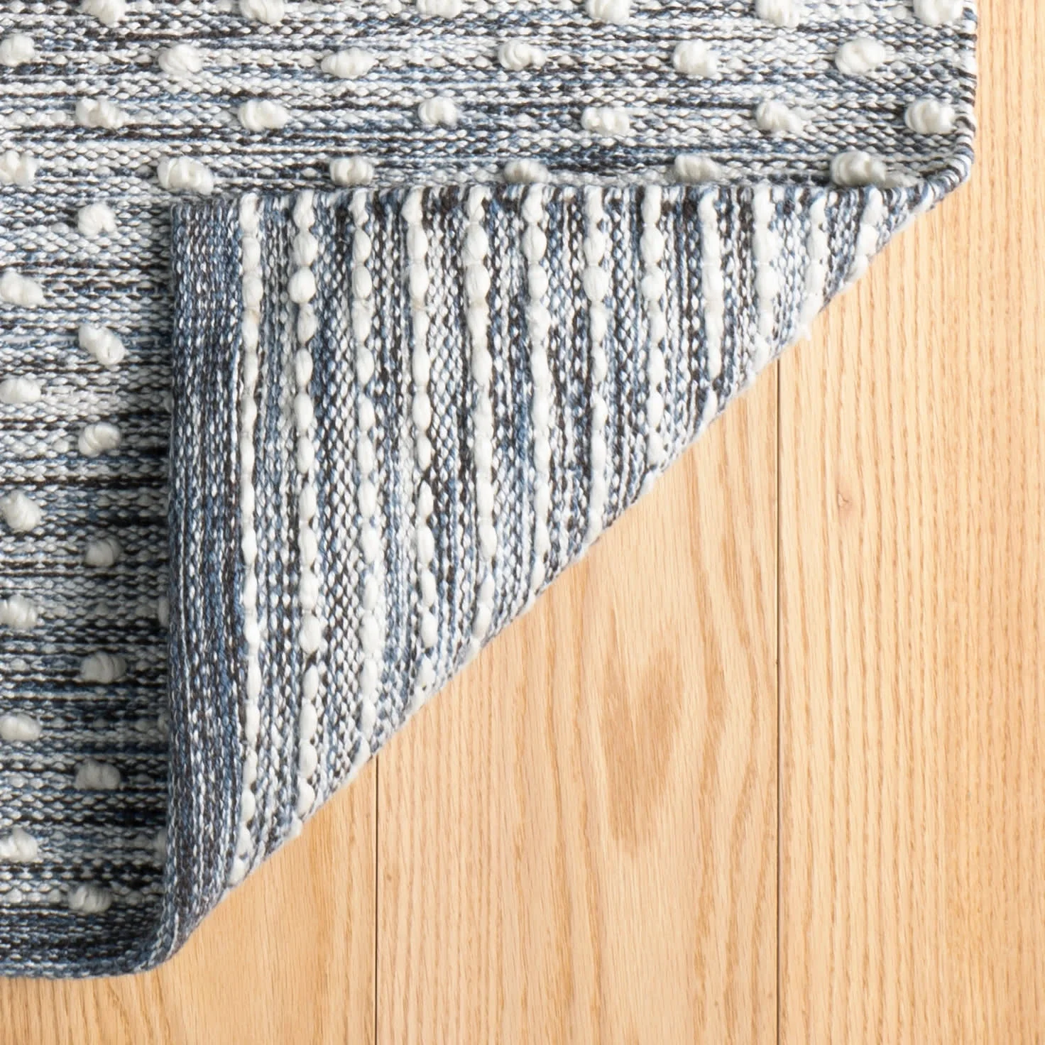 Hobnail Handwoven Performance Rug | Blue - Image 5