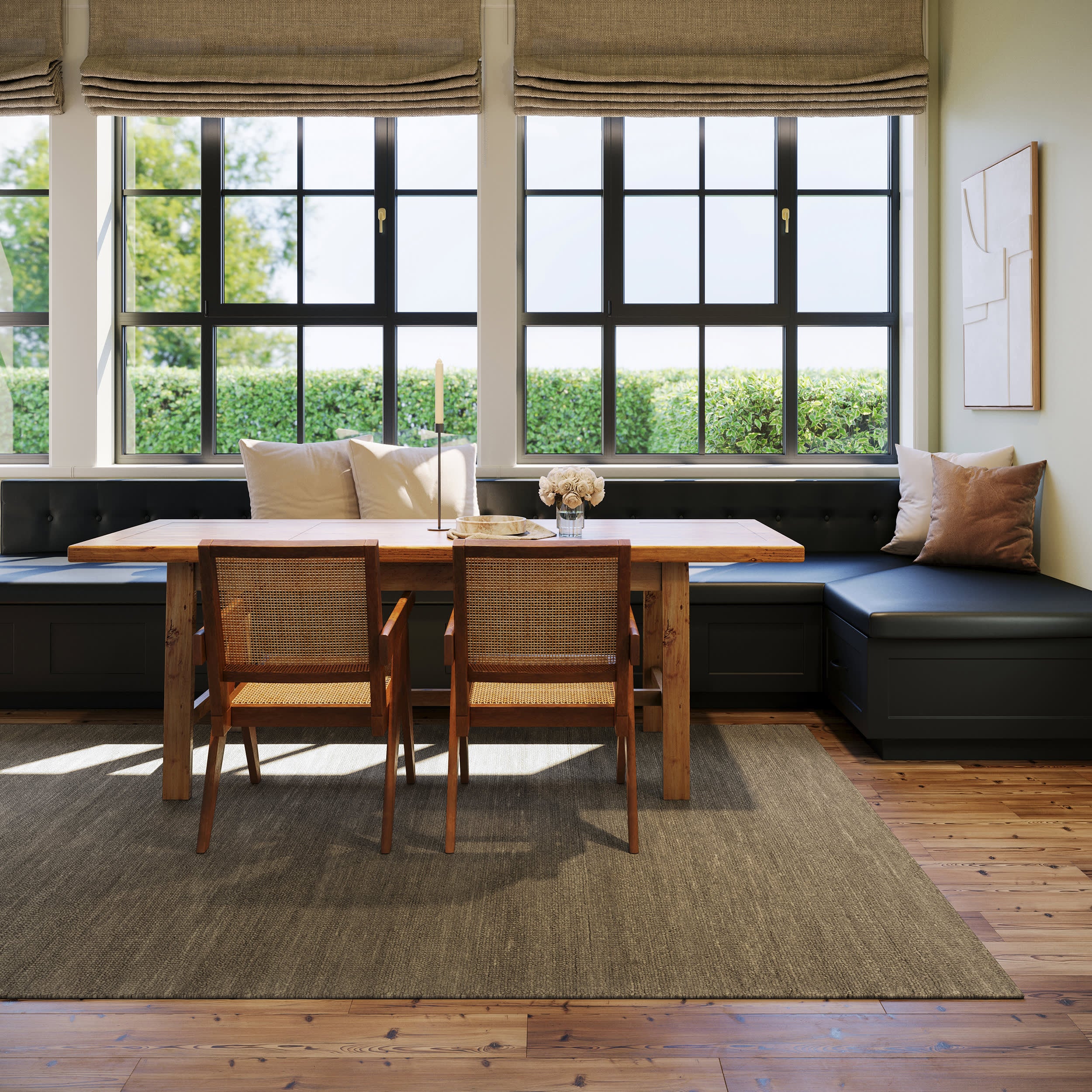 Hollis Solid Wool Rug by Nate Berkus | Khaki Green - Image 7