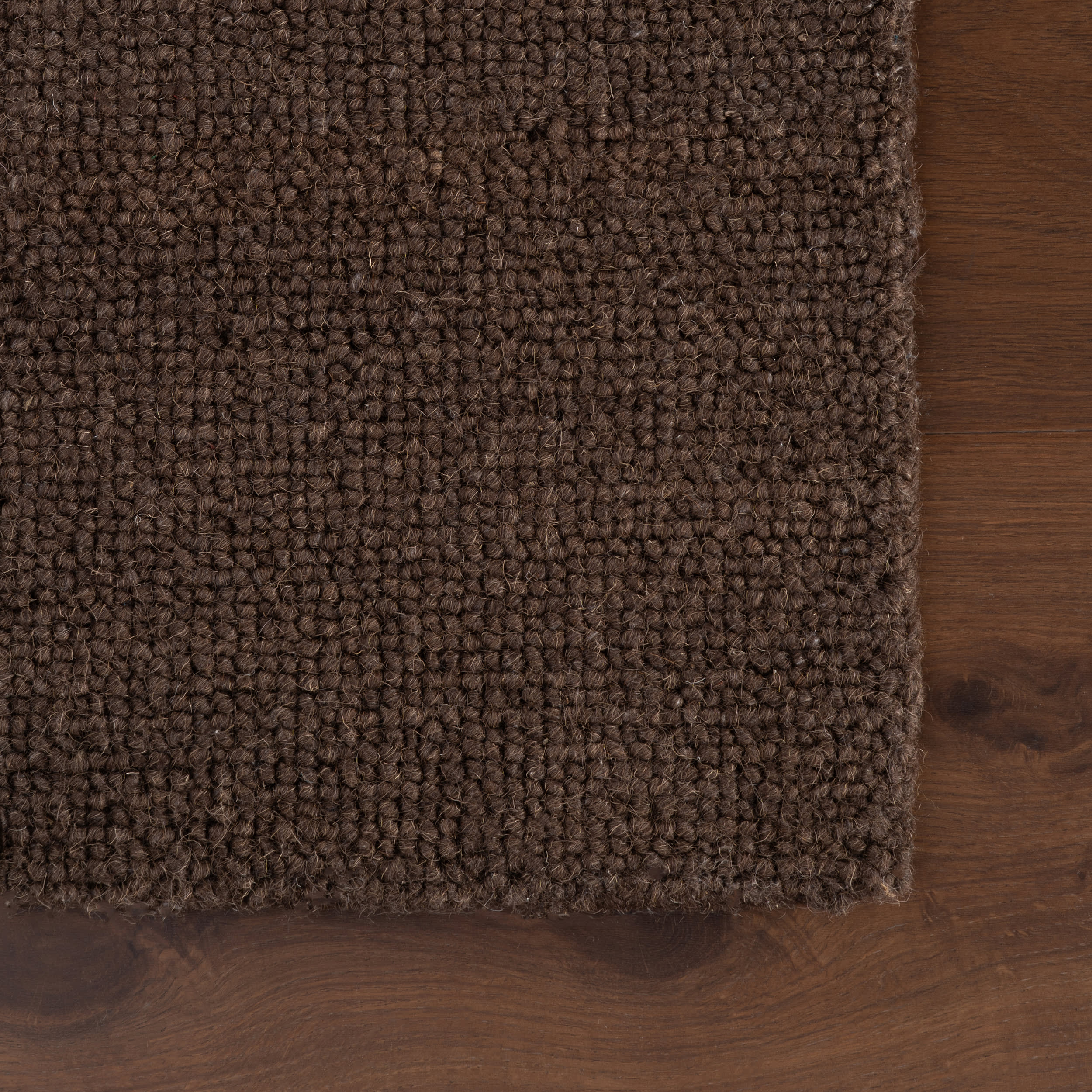 Hollis Solid Wool Rug by Nate Berkus | Dark Brown - Image 4