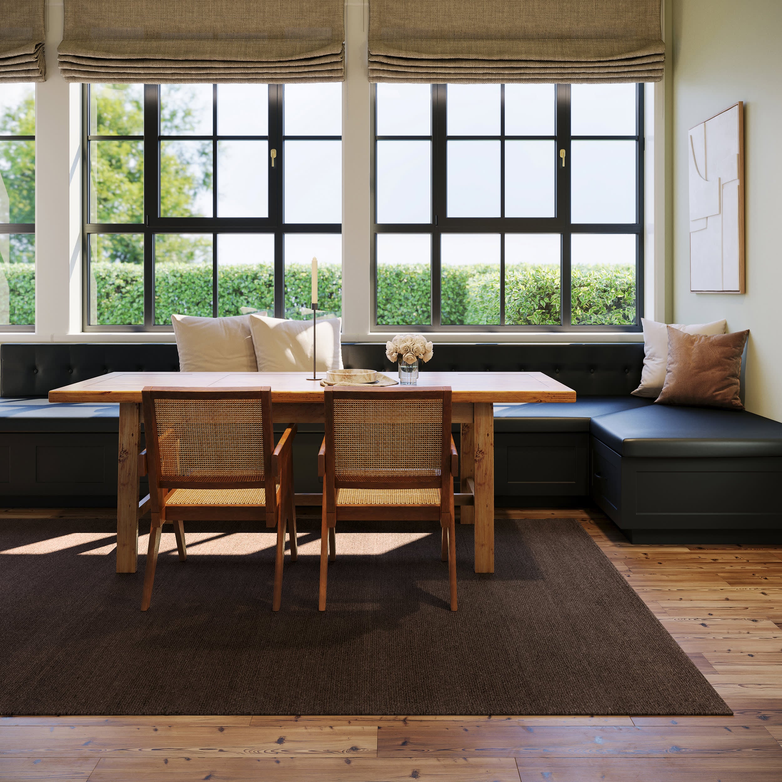 Hollis Solid Wool Rug by Nate Berkus | Dark Brown - Image 7