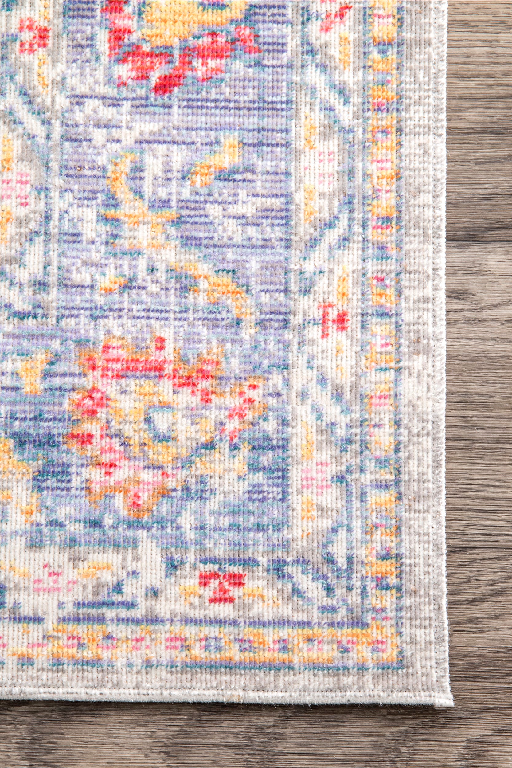 Homely Florid Rug | Grey - Image 3