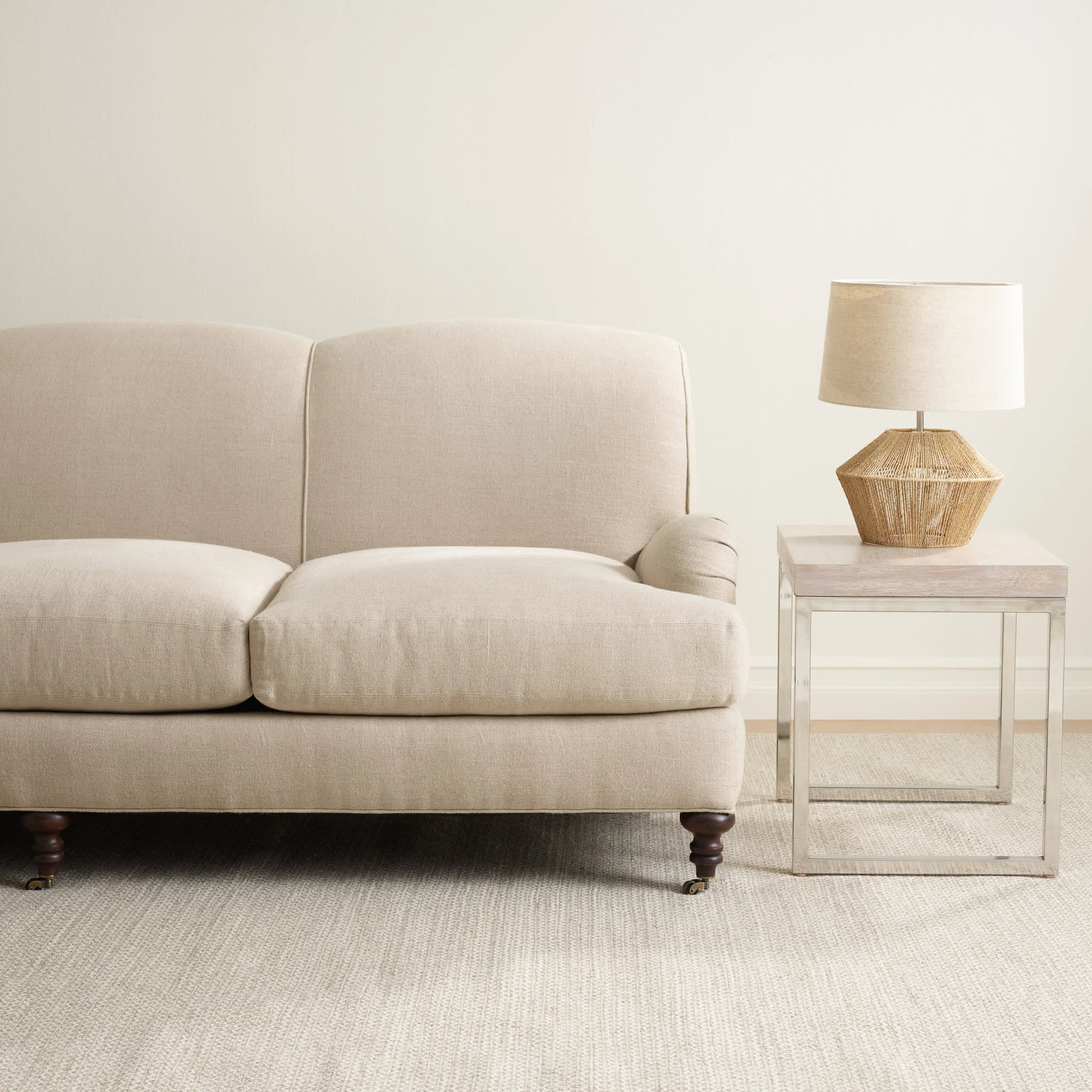 Honeycomb Handwoven Wool Rug | Ivory/Grey - Image 4