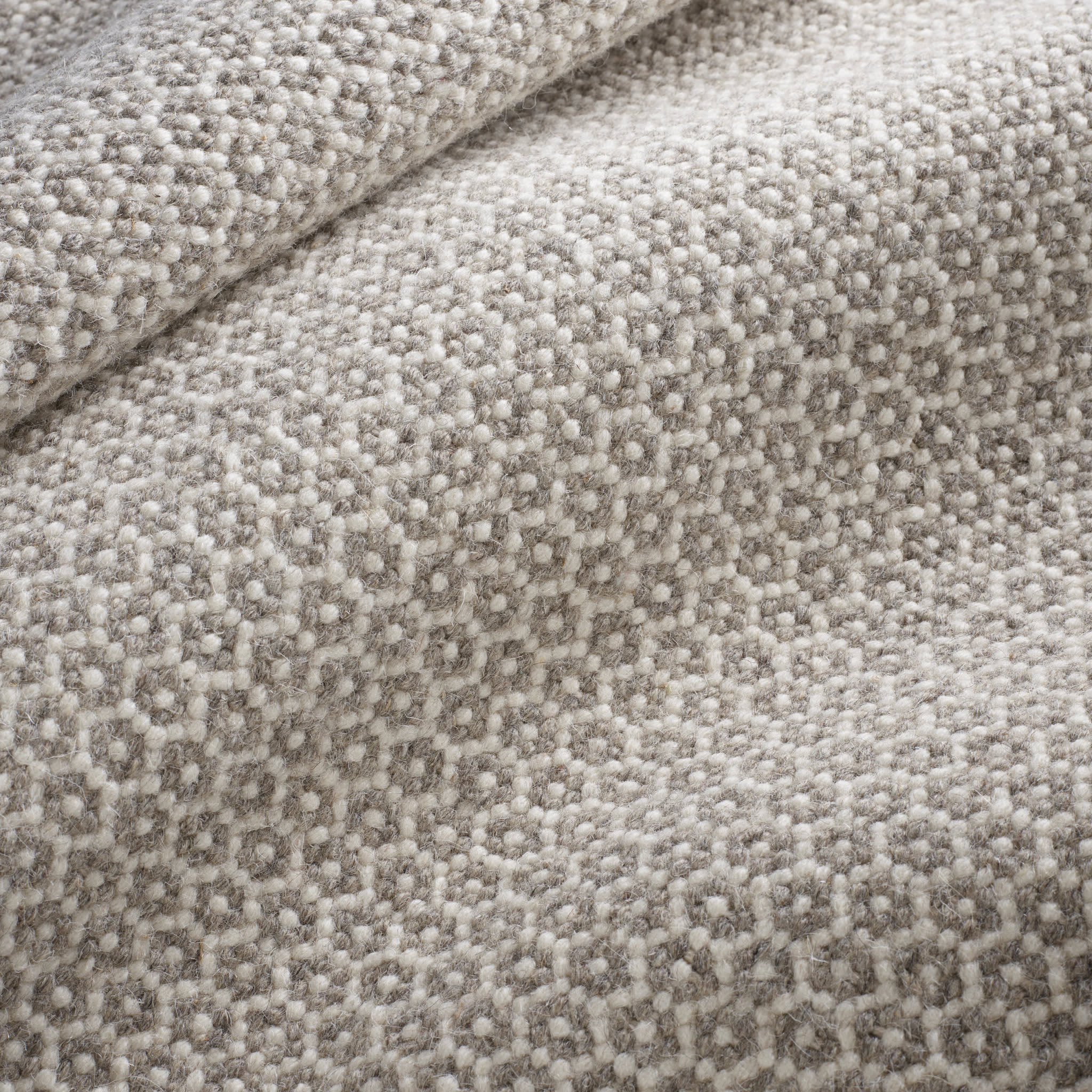 Honeycomb Handwoven Wool Rug | Ivory/Grey - Image 6
