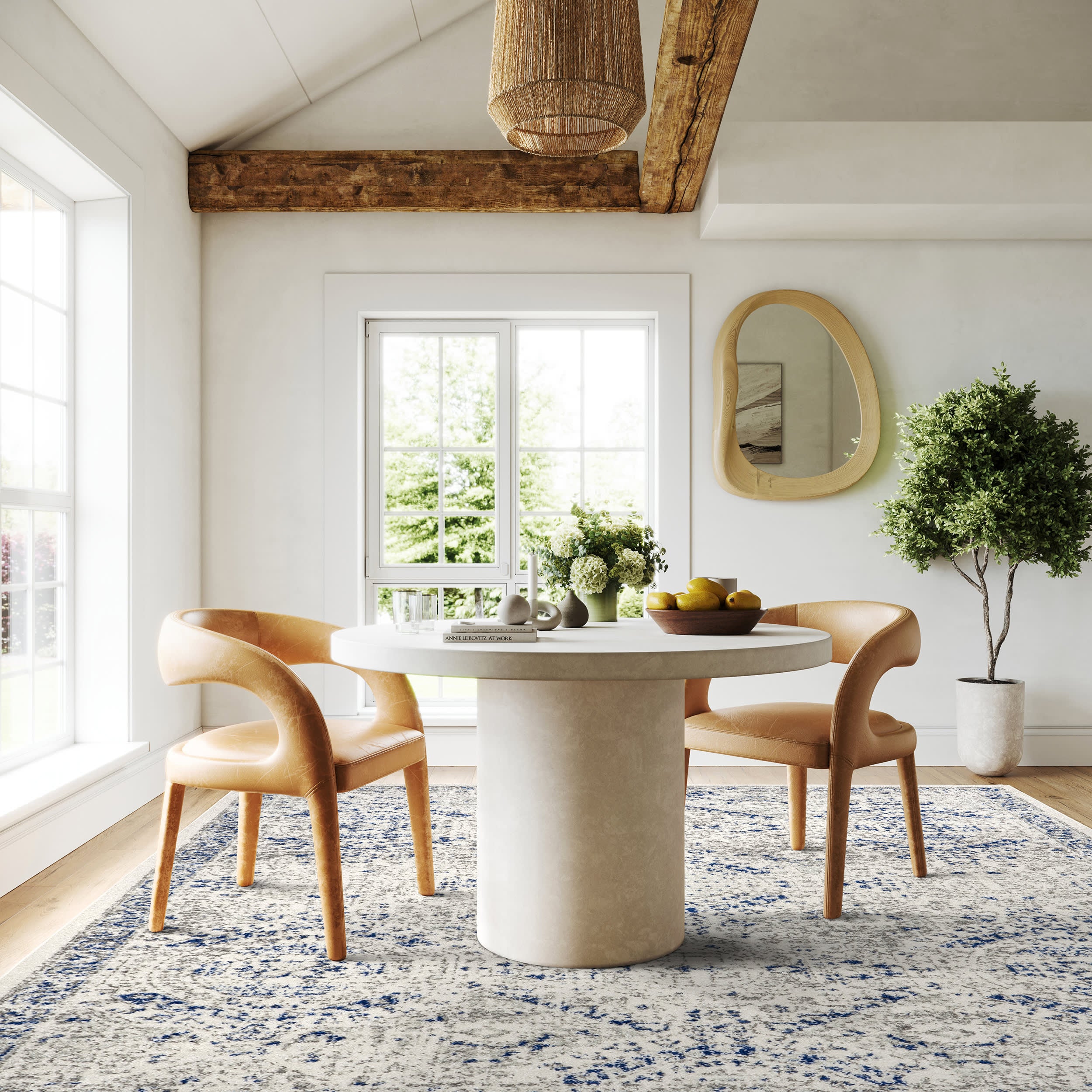 Honeycomb Labyrinth Rug | Blue - Image 5