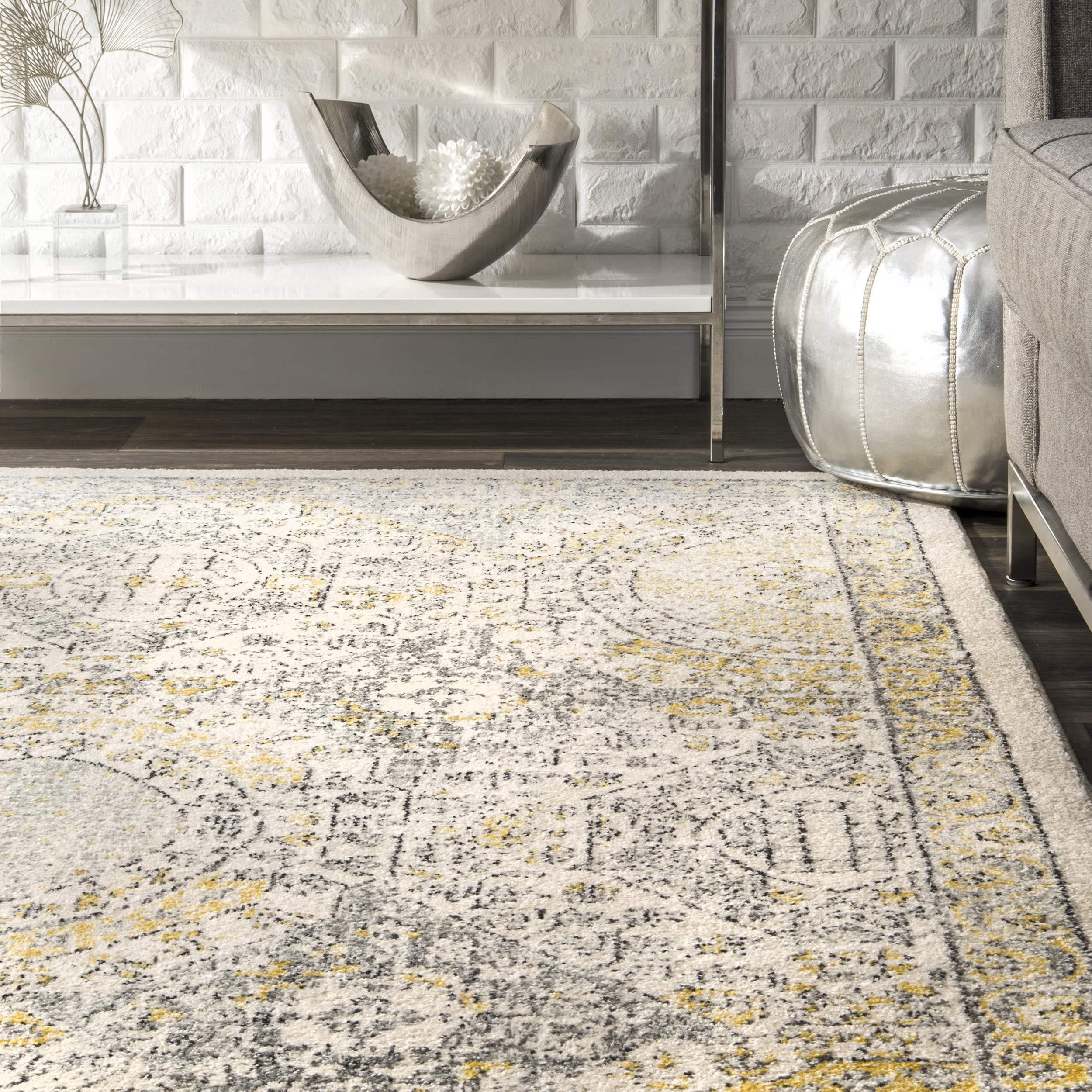 Honeycomb Labyrinth Rug | Gold - Image 4