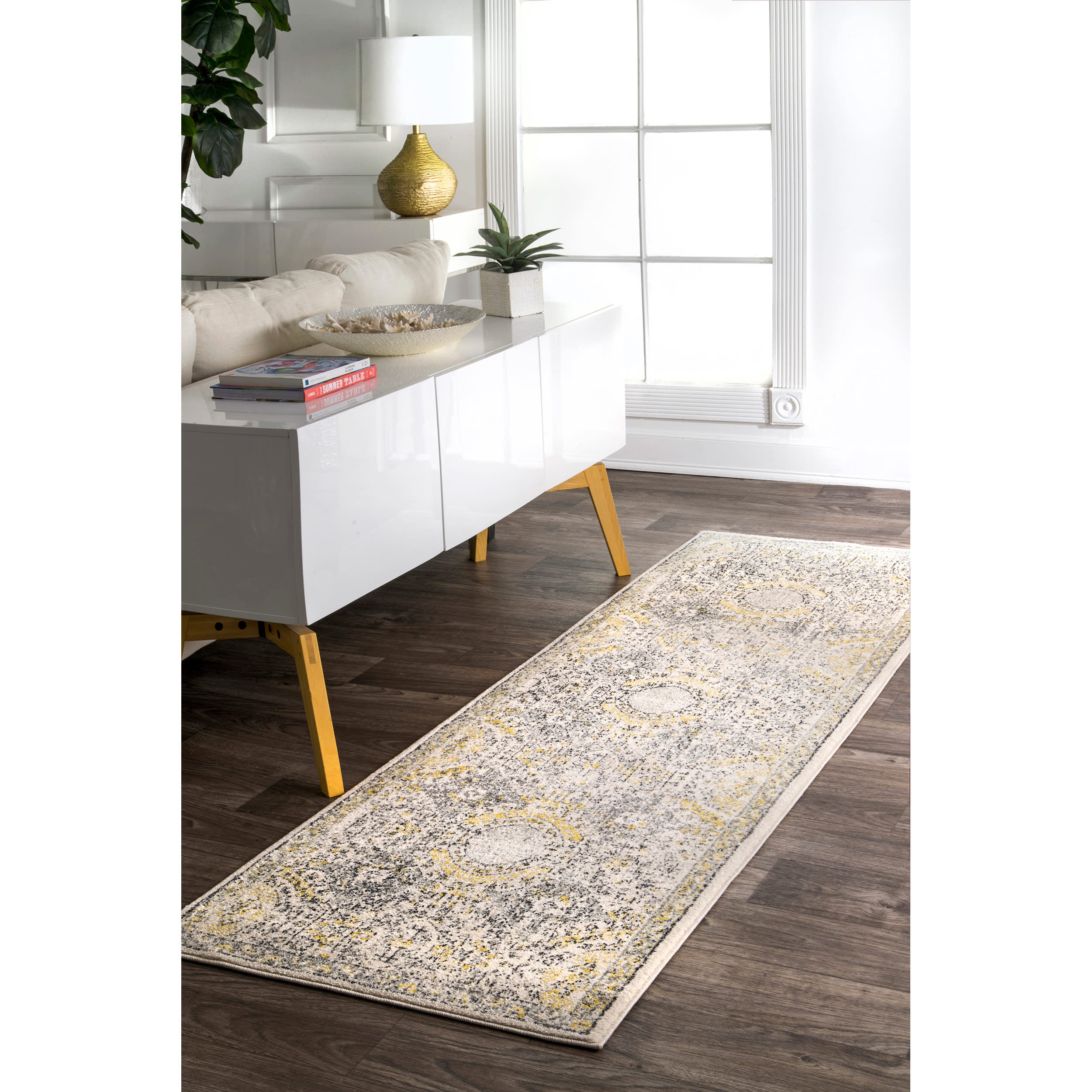 Honeycomb Labyrinth Rug | Gold - Image 2