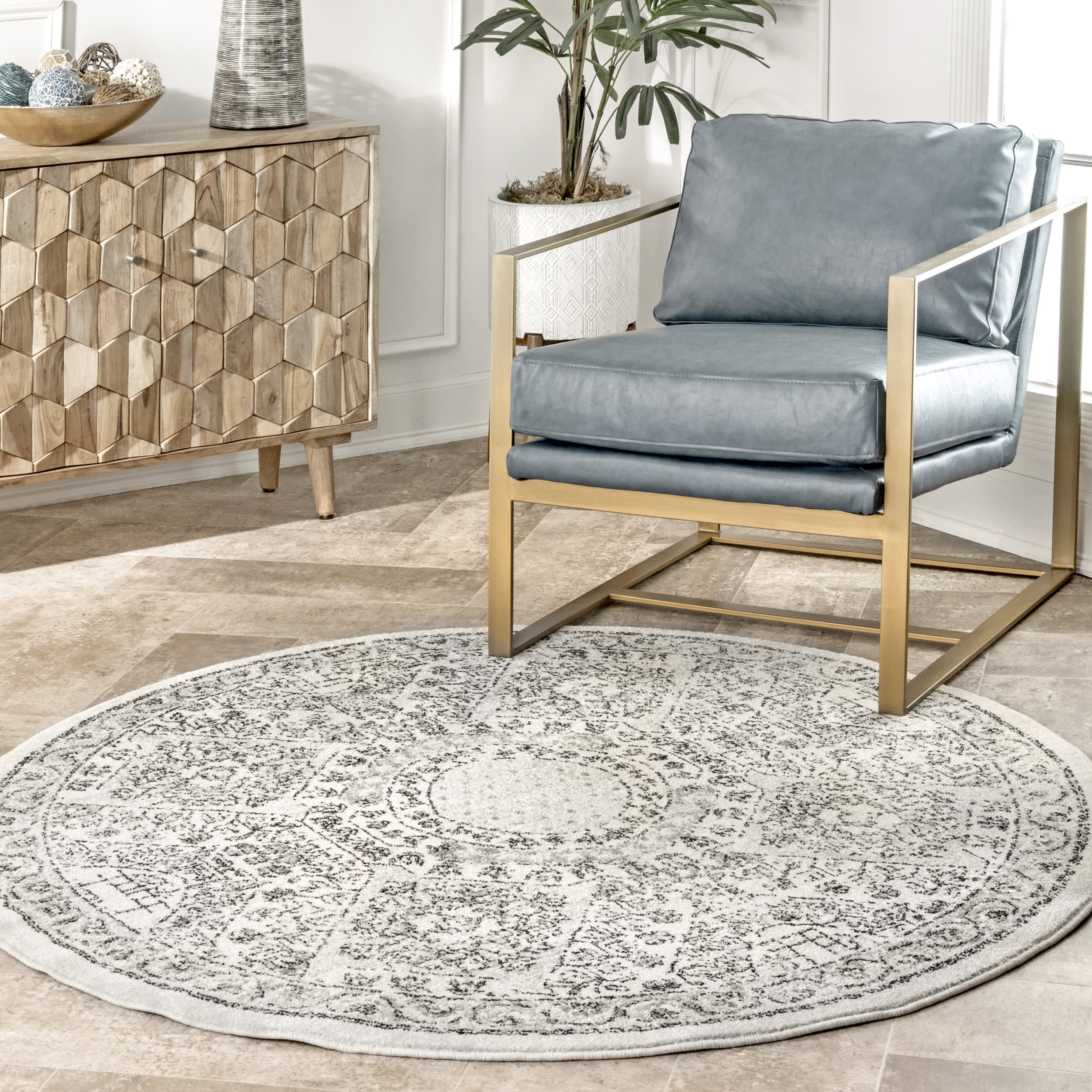 Honeycomb Labyrinth Rug | Grey - Image 2