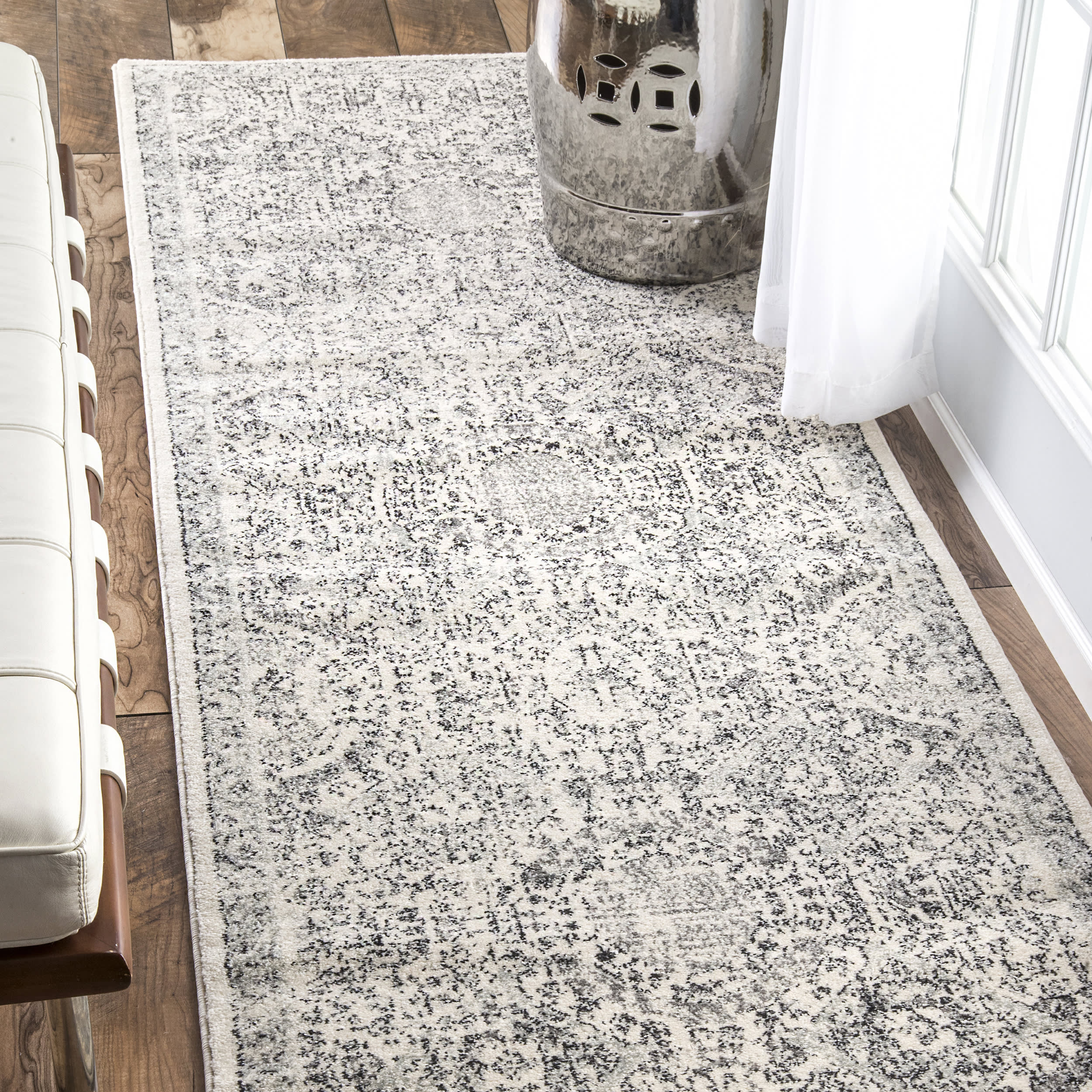 Honeycomb Labyrinth Rug | Grey - Image 2