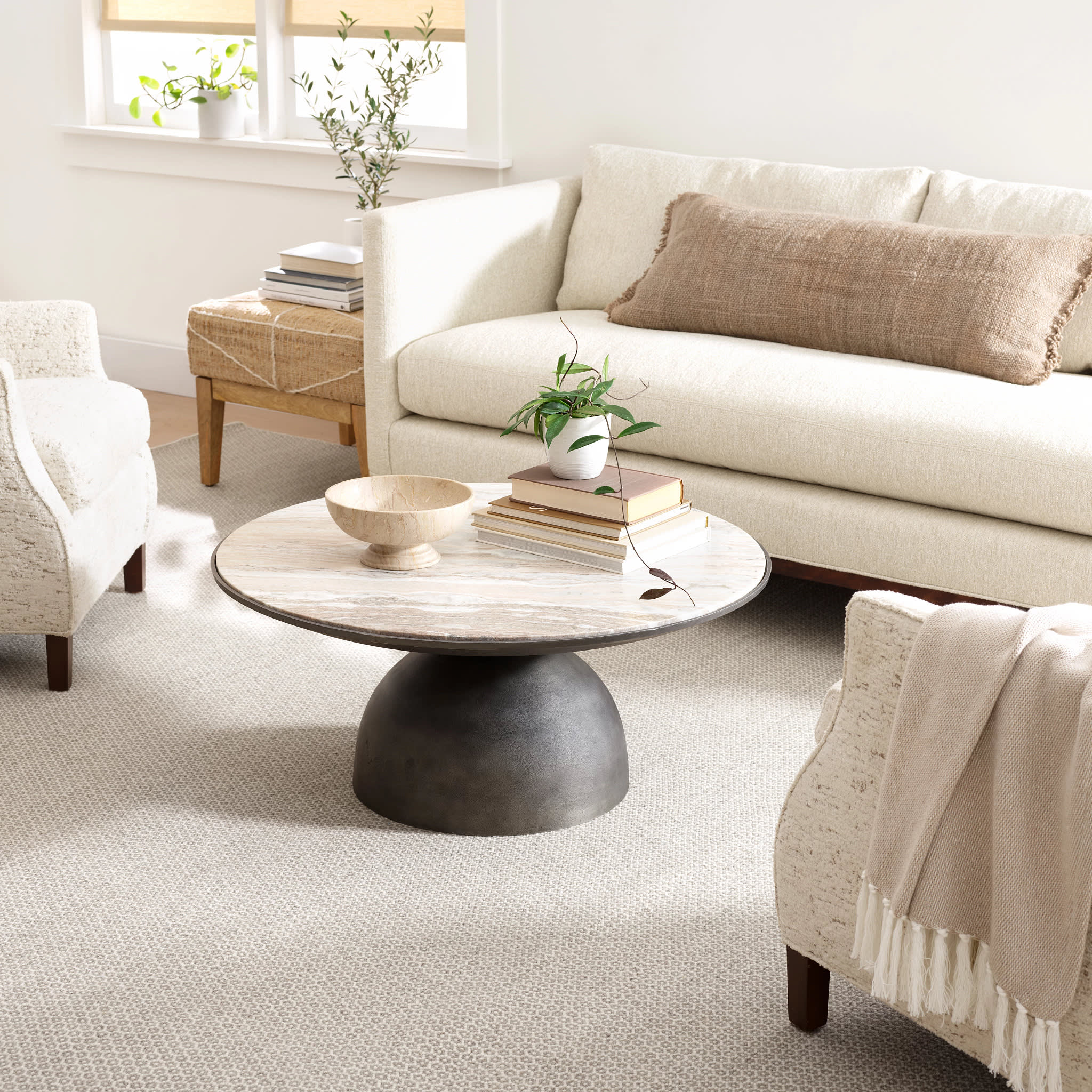 Honeycomb Handwoven Wool Custom Rug | Natural - Image 2
