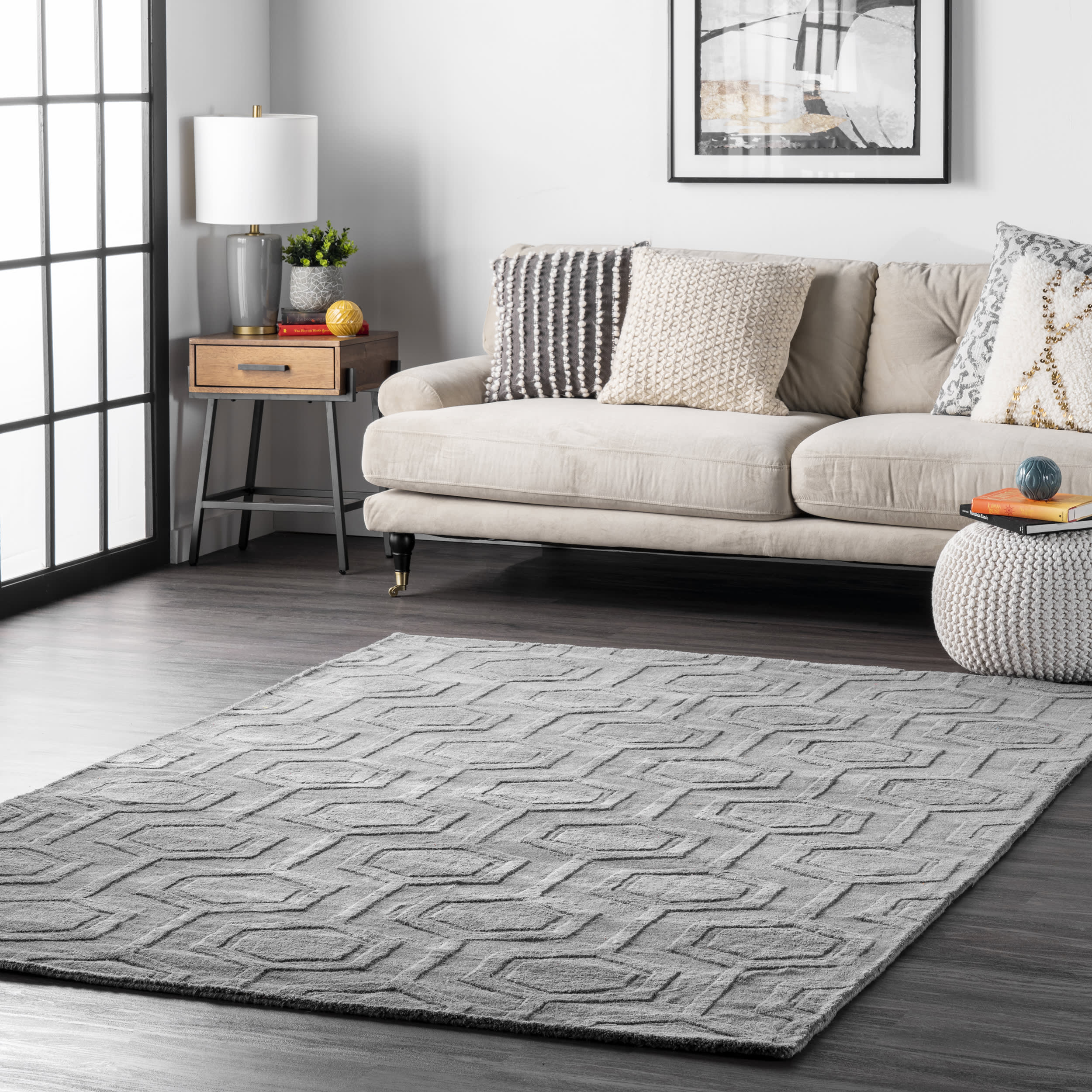 Honeycomb Rug | Grey - Image 2