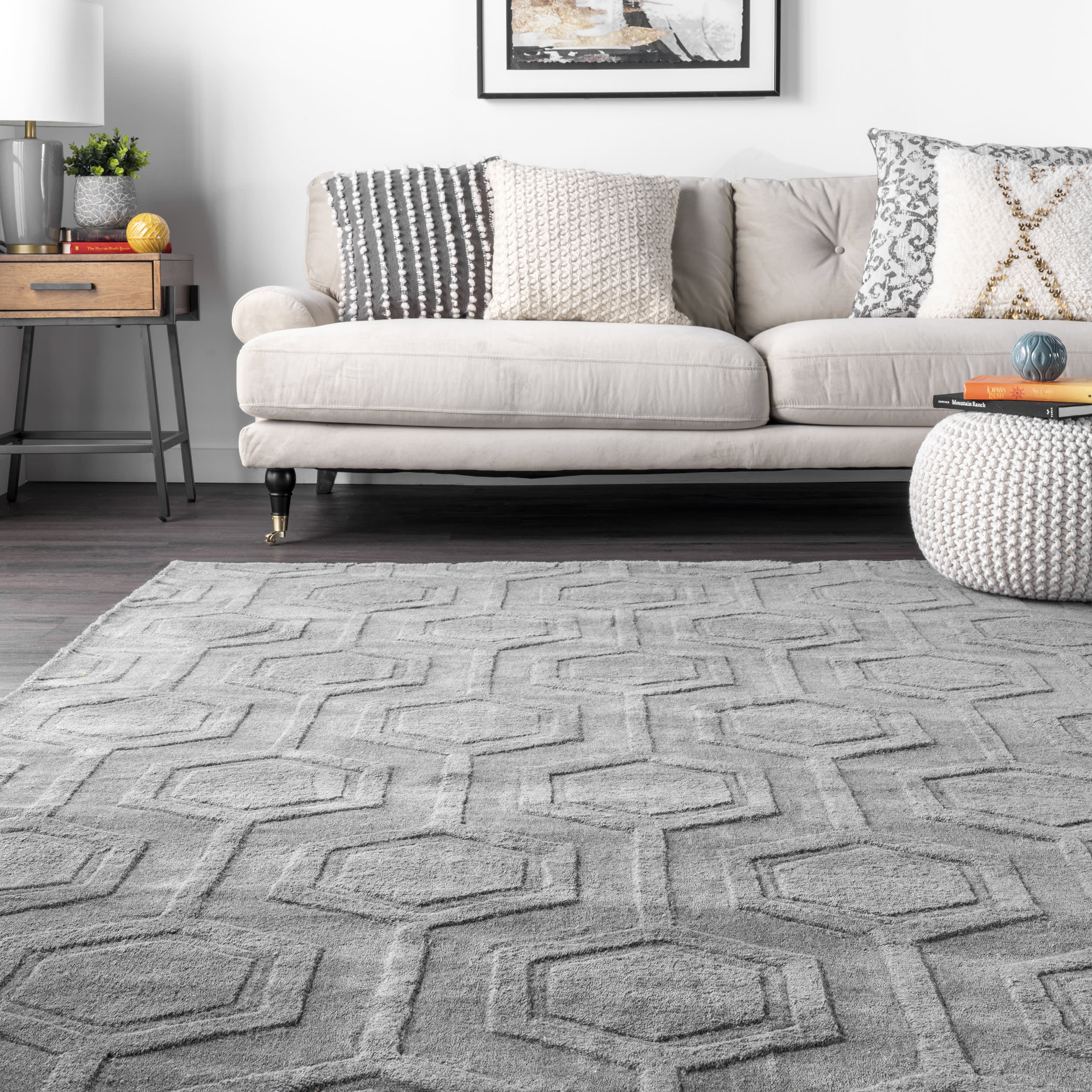 Honeycomb Rug | Grey - Image 4