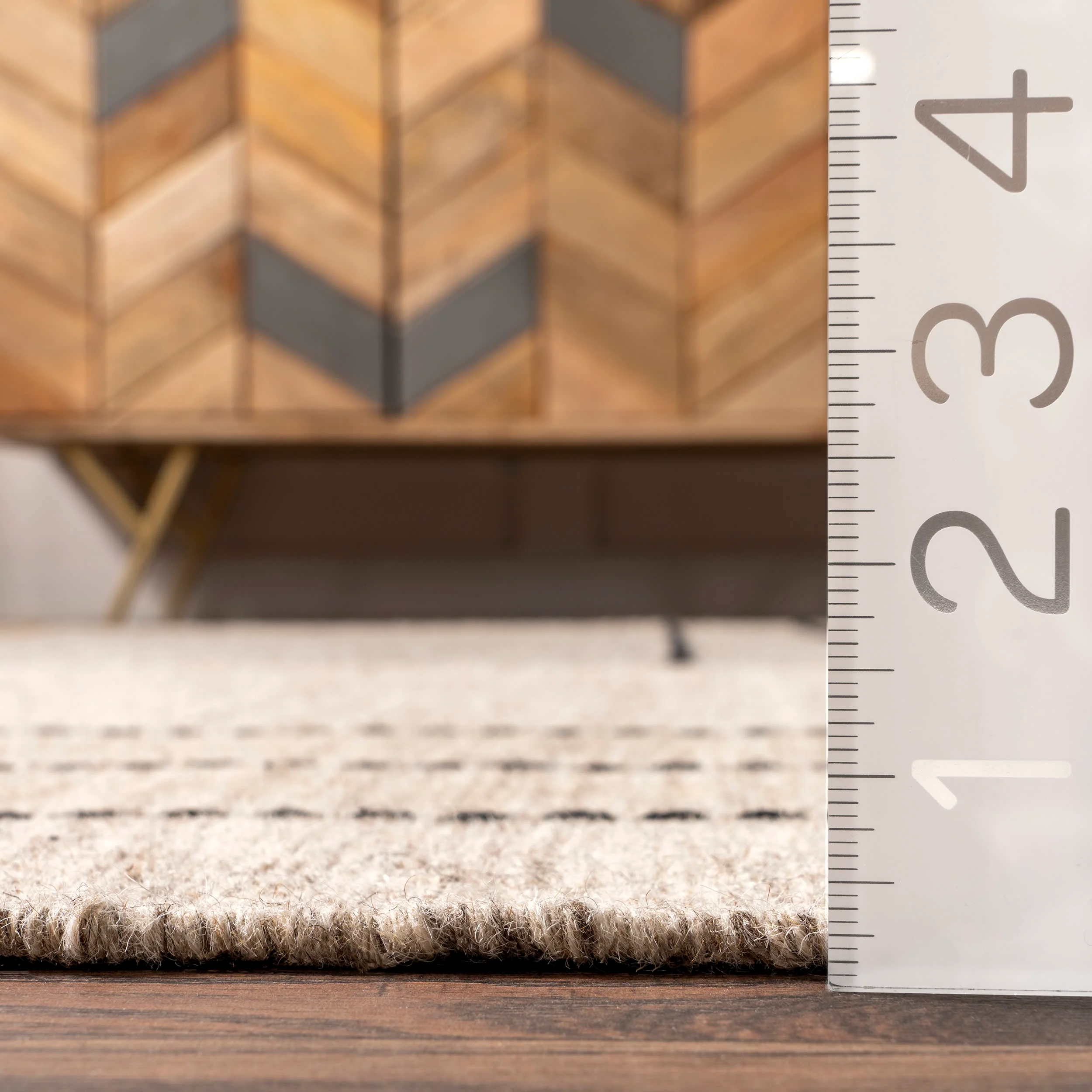 Hudson Alternating Tassel Rug | Ivory - Image 5