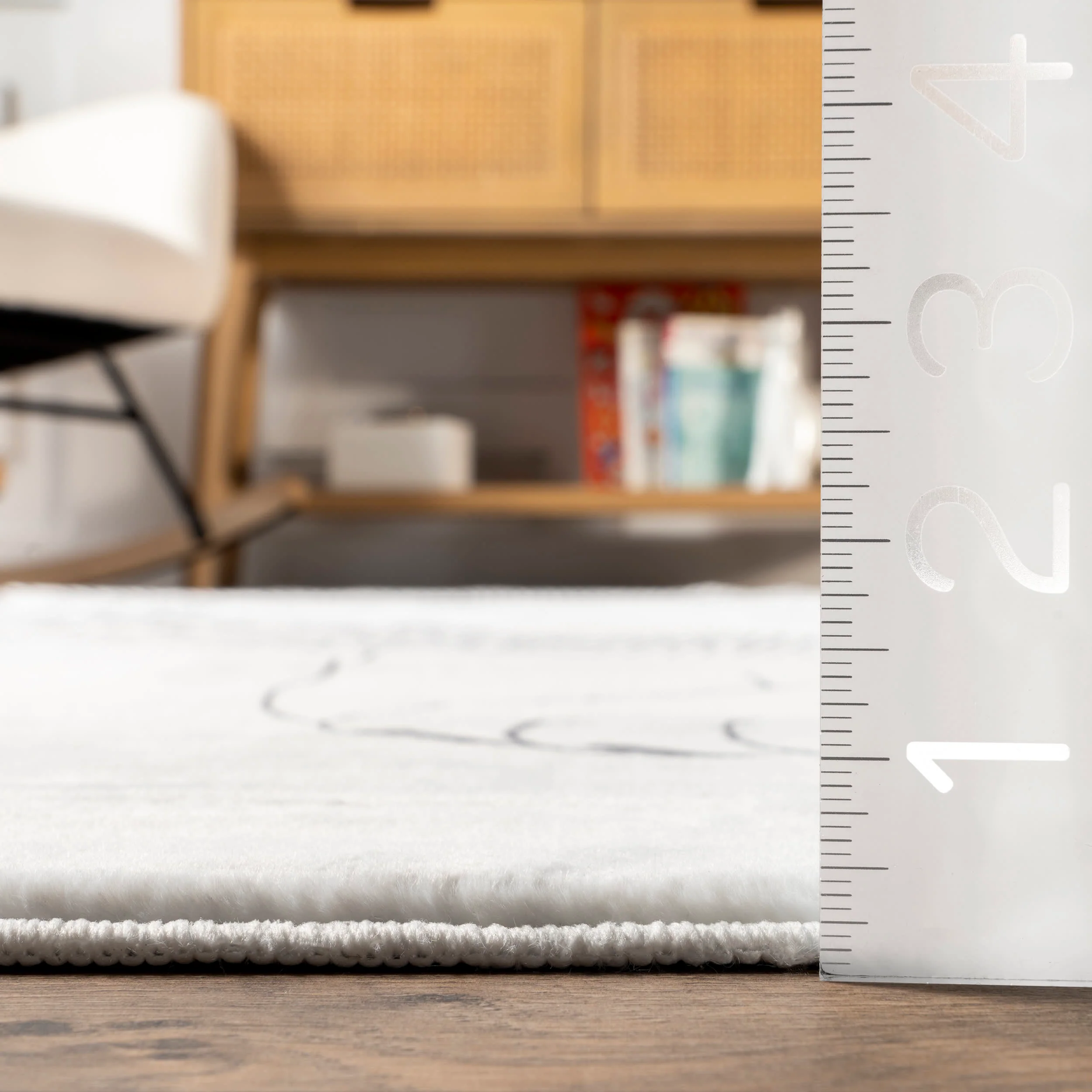 Hunter Stenciled Lion Kids Washable Rug | Light Grey - Image 5