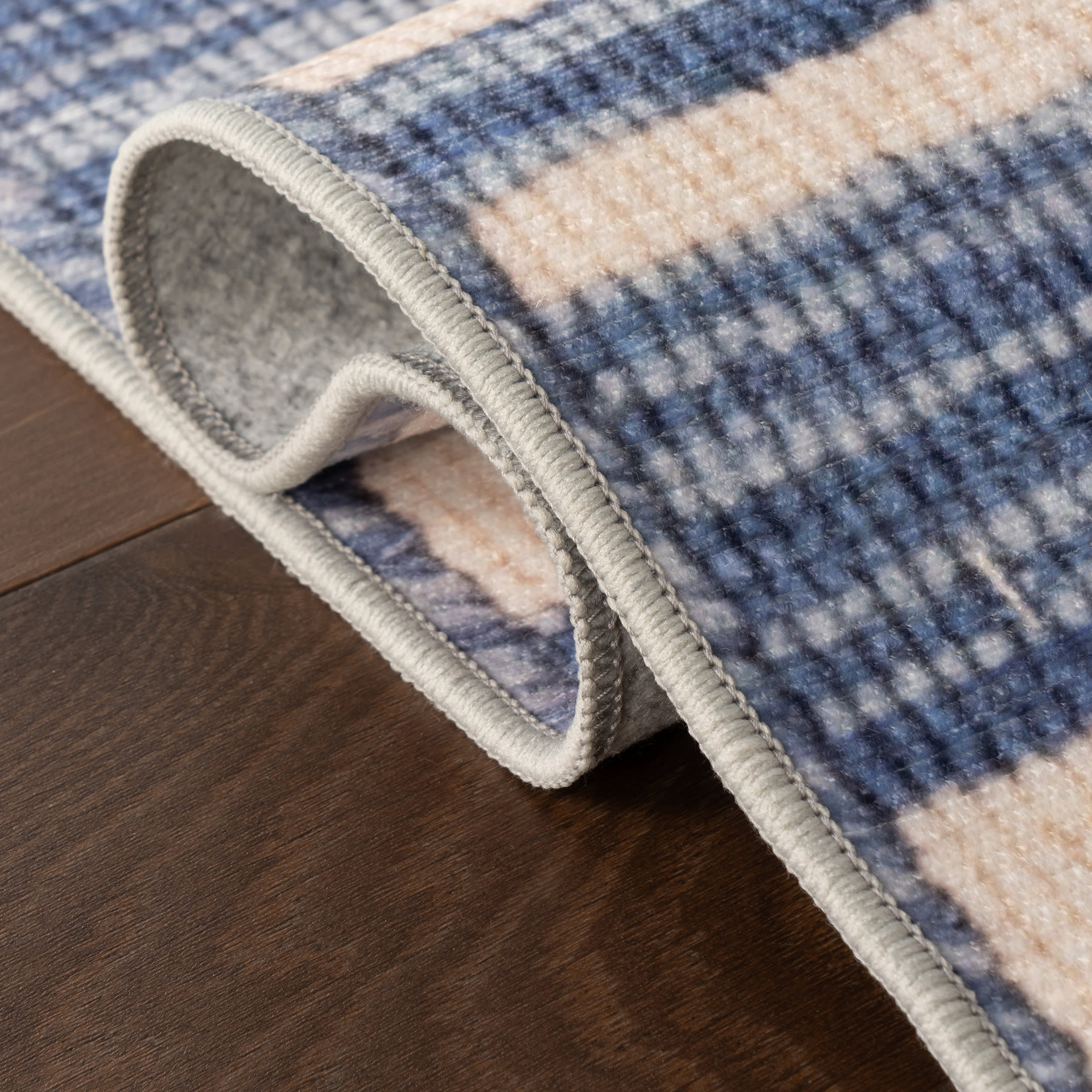 Ilae Coastal Striped Washable Rug | Blue - Image 5
