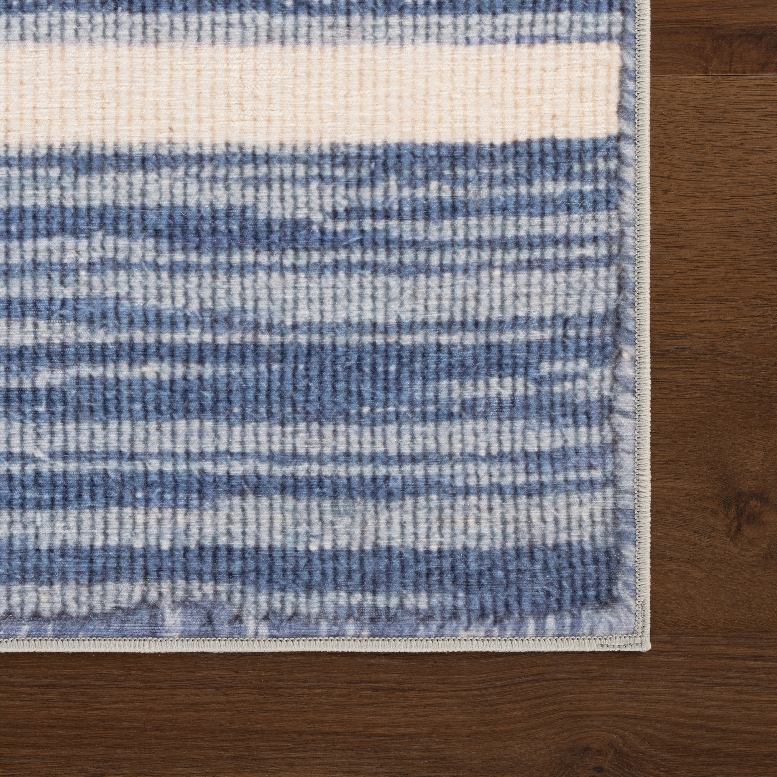 Ilae Coastal Striped Washable Rug | Blue - Image 8