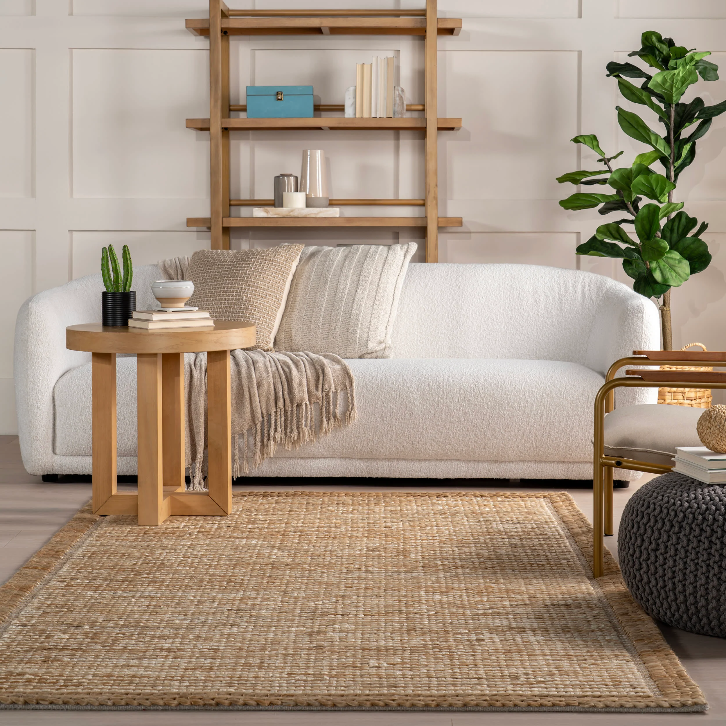 Ilse Bordered Hand Braided Jute Rug | Ivory - Image 4