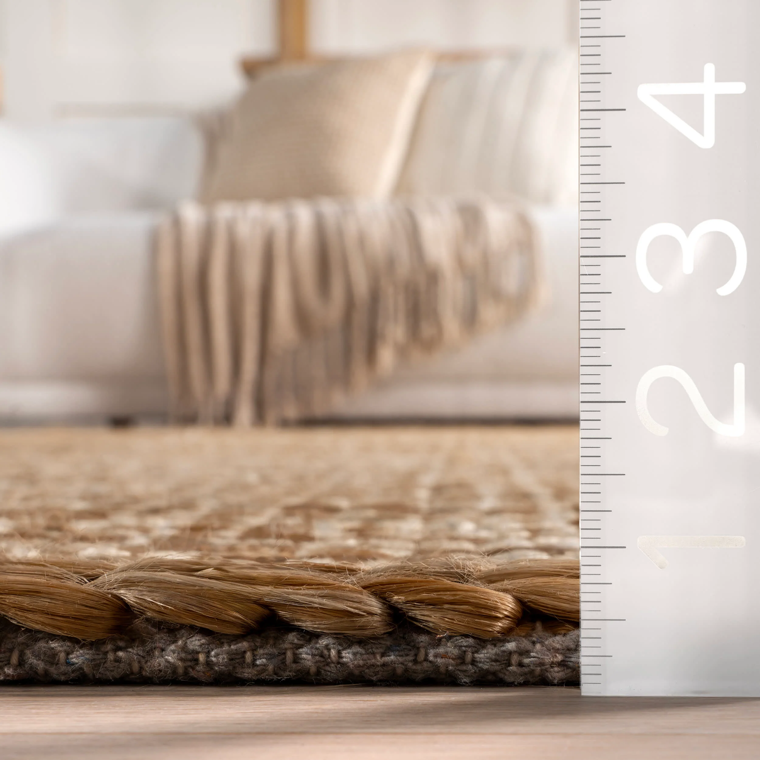 Ilse Bordered Hand Braided Jute Rug | Ivory - Image 5