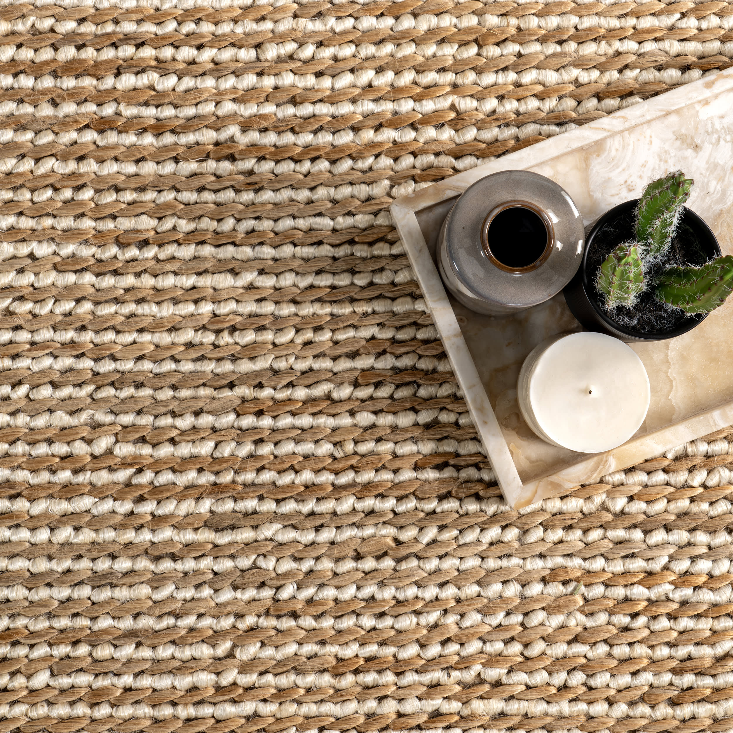 Ilse Bordered Hand Braided Jute Rug | Ivory - Image 7