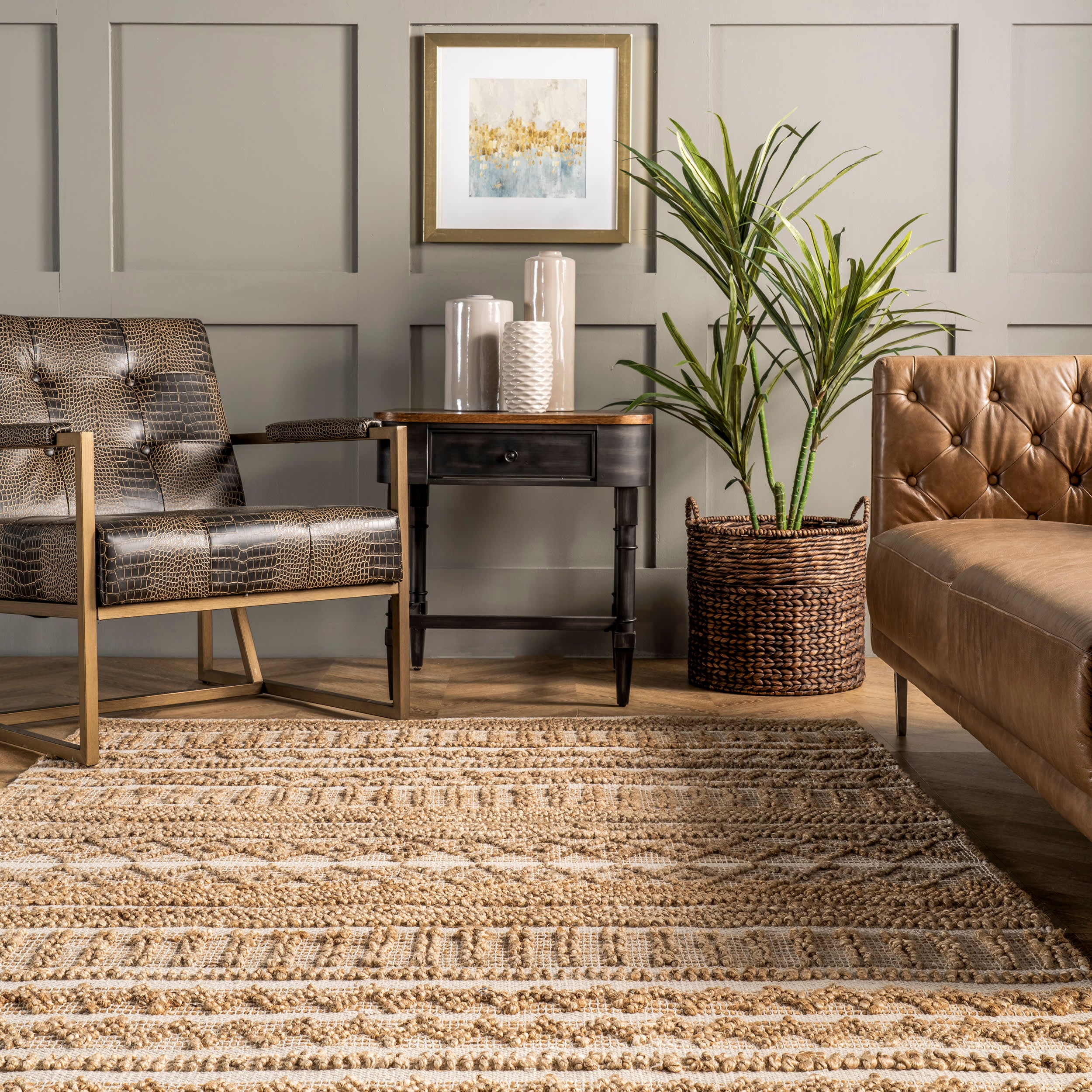 Imani Jute Textured Rug | Natural - Image 4