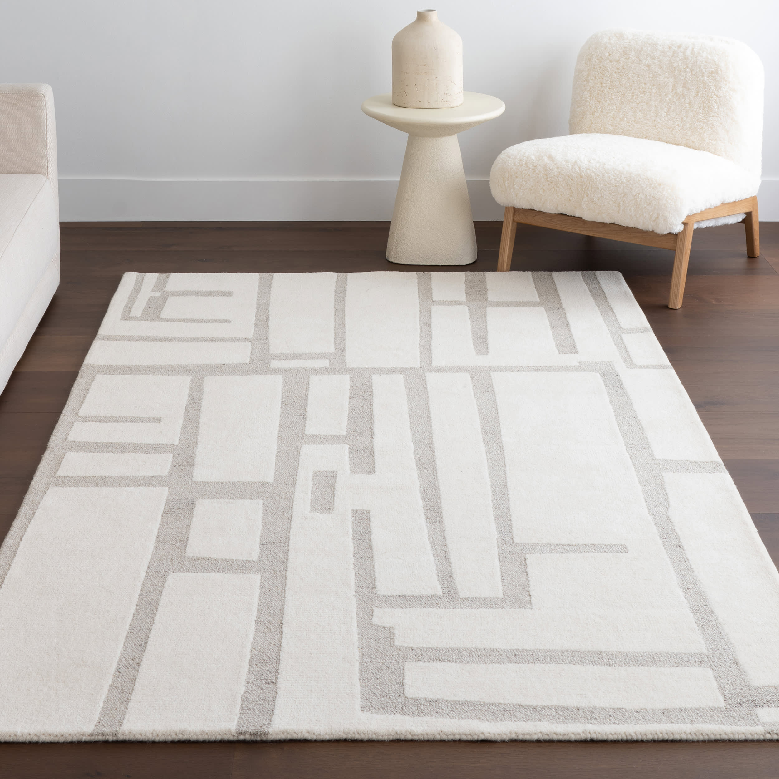 Imogen Geometric Rug | Ivory - Image 5