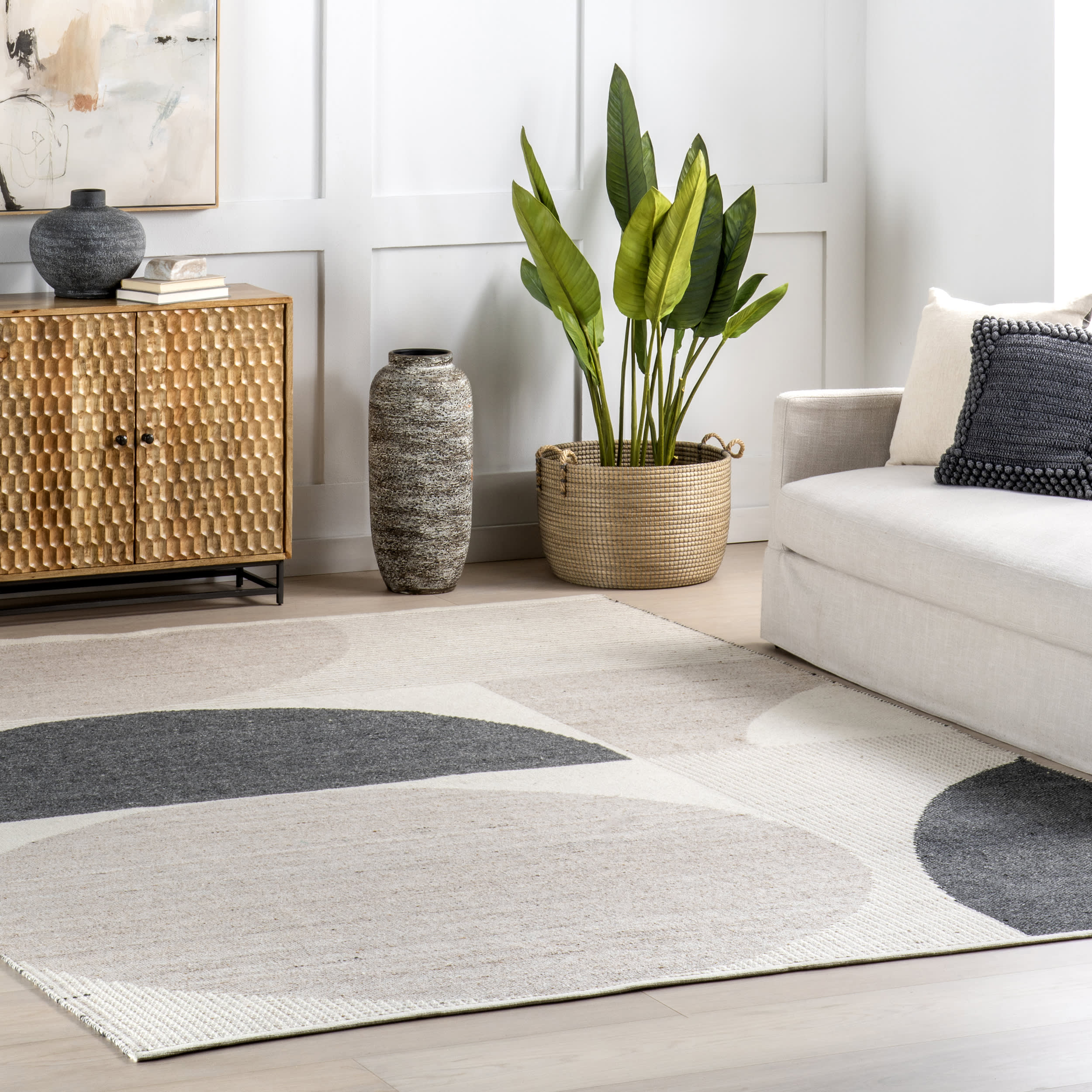Inala Geometric Indoor/Outdoor Rug | Beige - Image 2