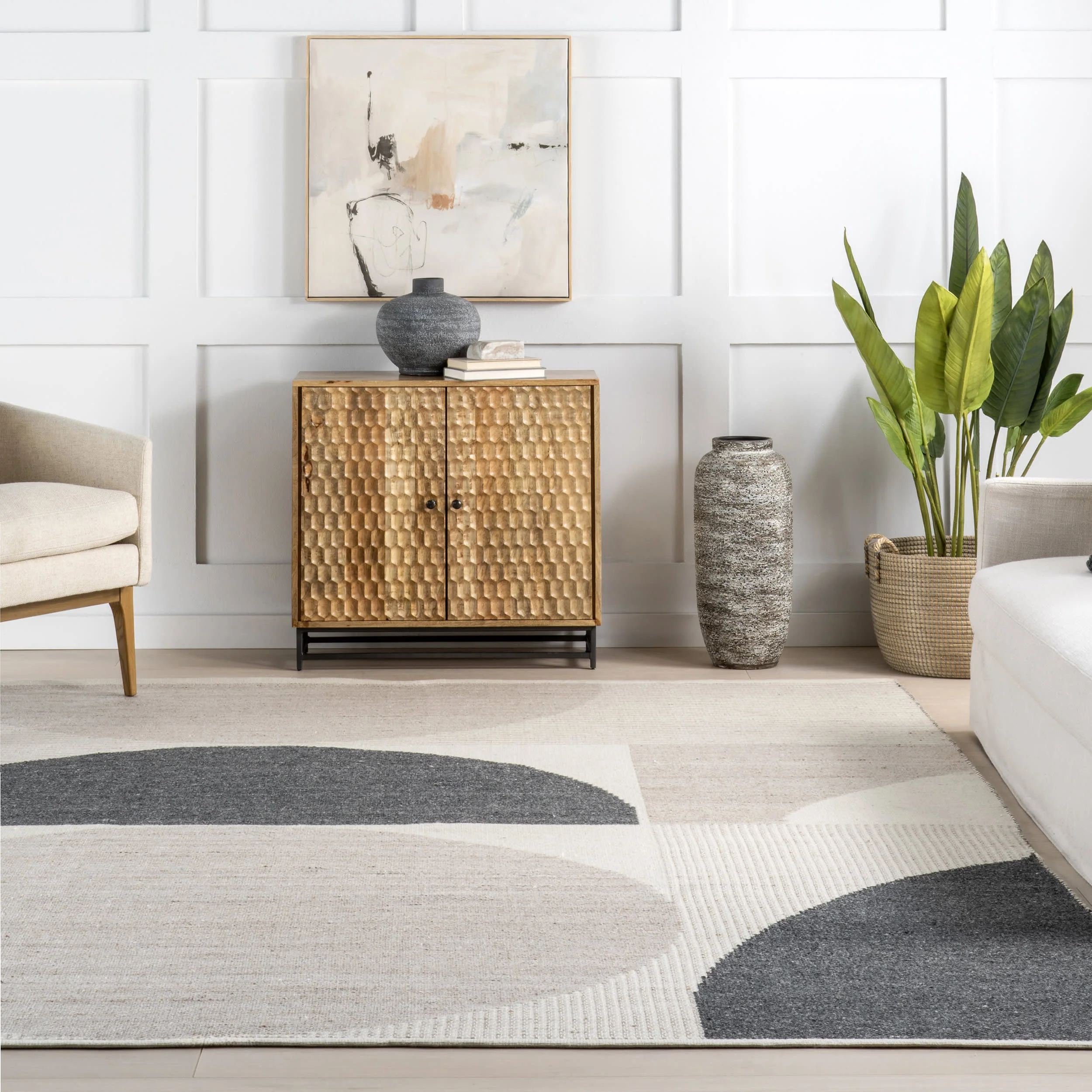 Inala Geometric Indoor/Outdoor Rug | Beige - Image 5