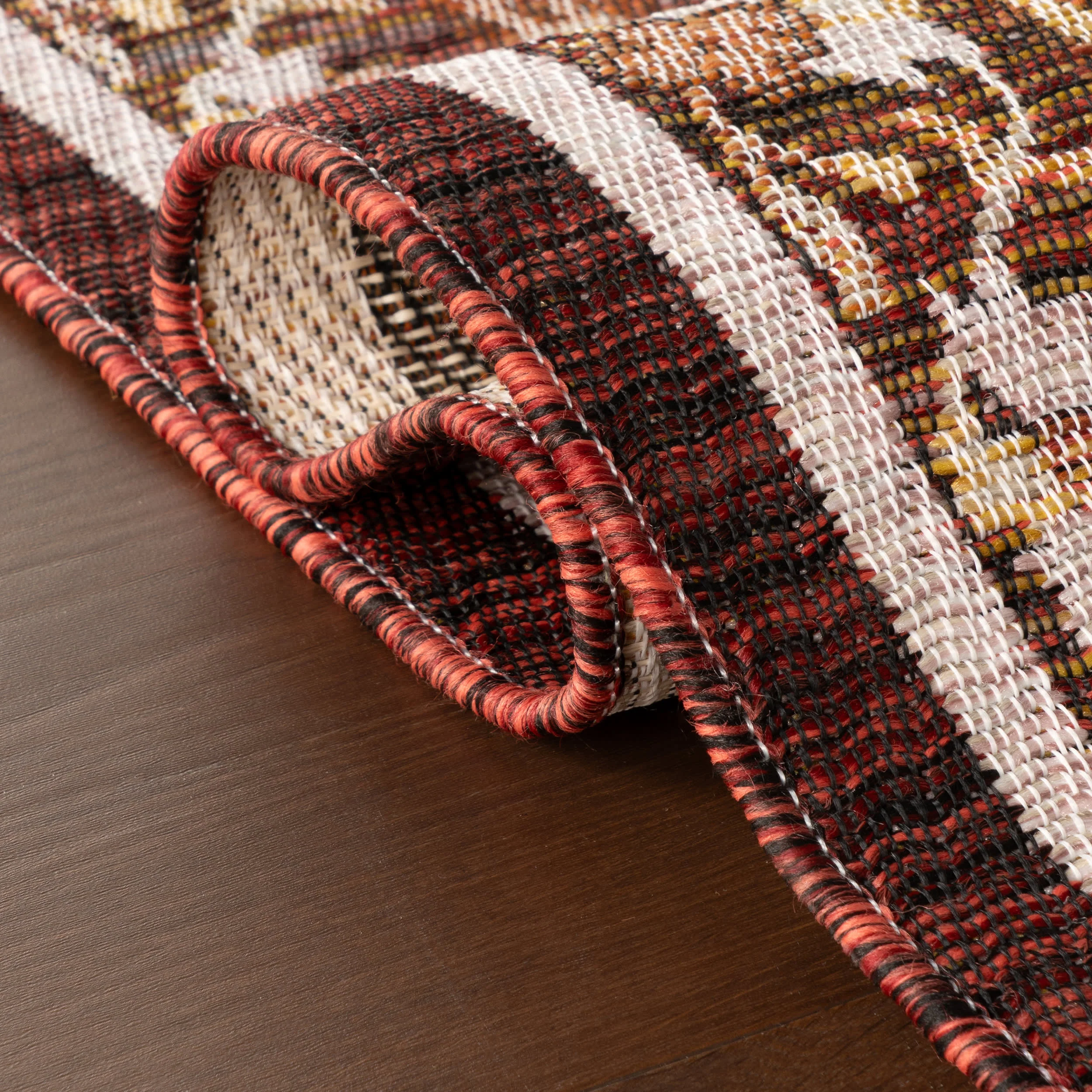 Inari Traditional Floral Indoor/Outdoor Rug | Brick - Image 10