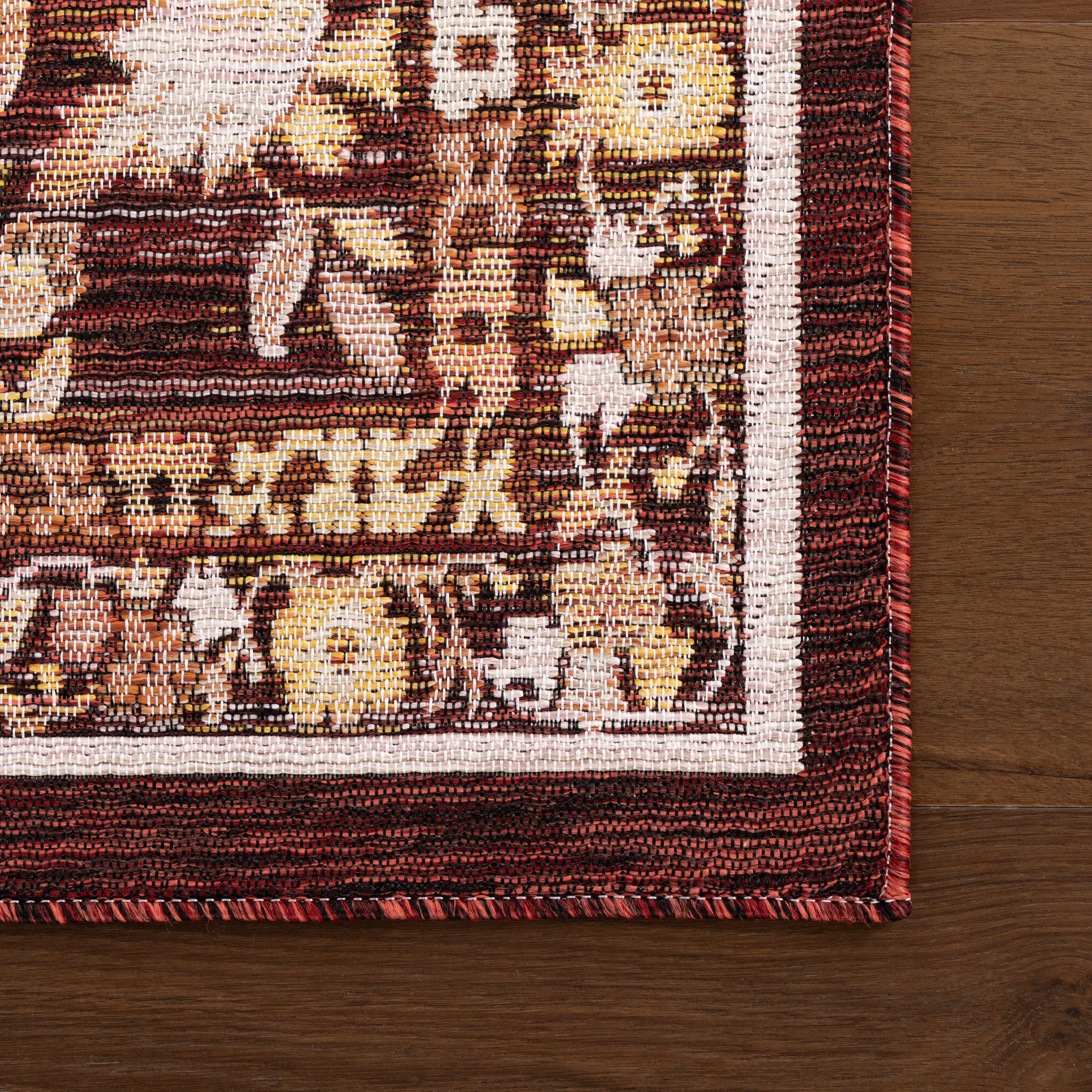 Inari Traditional Floral Indoor/Outdoor Rug | Brick - Image 4