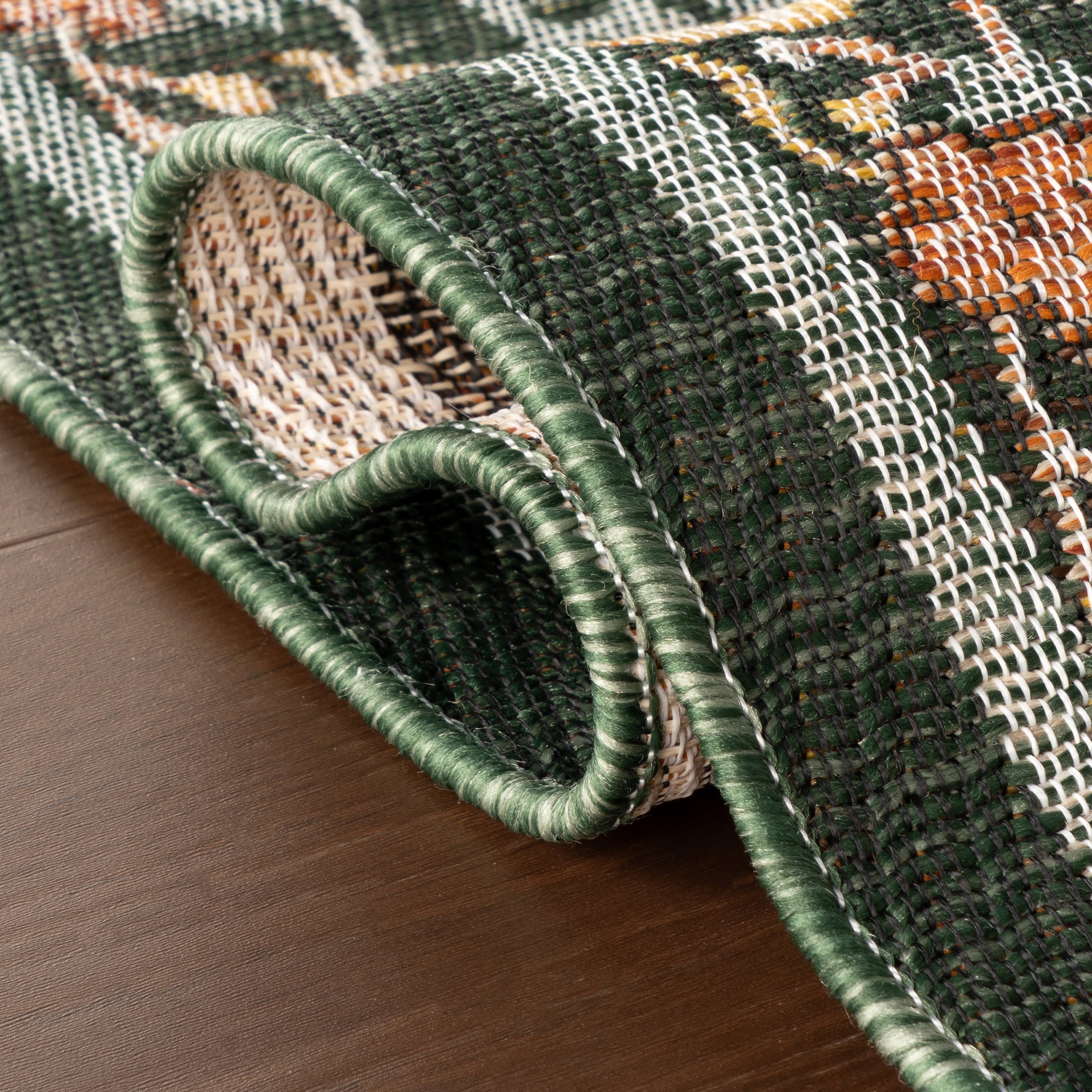Inari Traditional Floral Indoor/Outdoor Rug | Green - Image 11