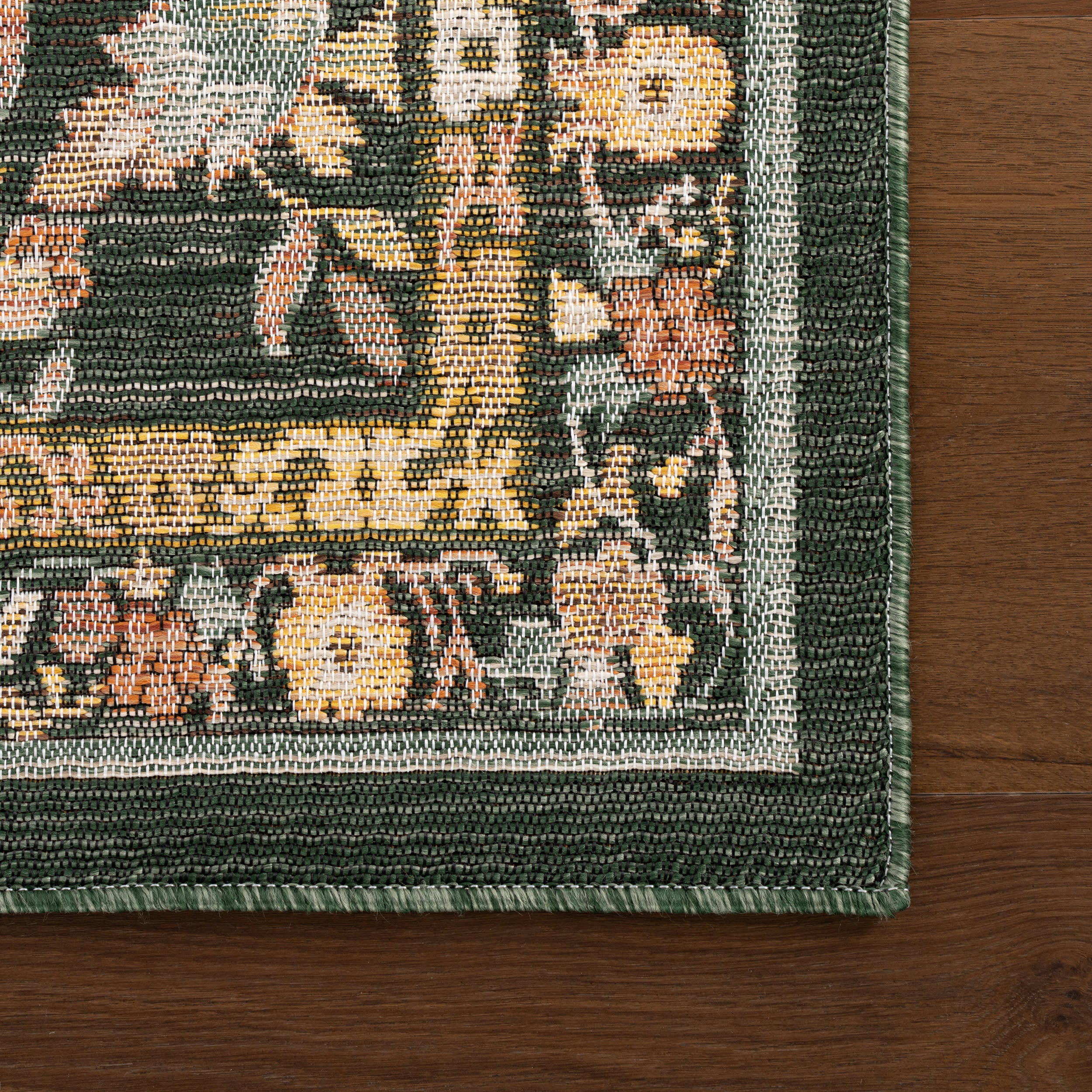 Inari Traditional Floral Indoor/Outdoor Rug | Green - Image 4