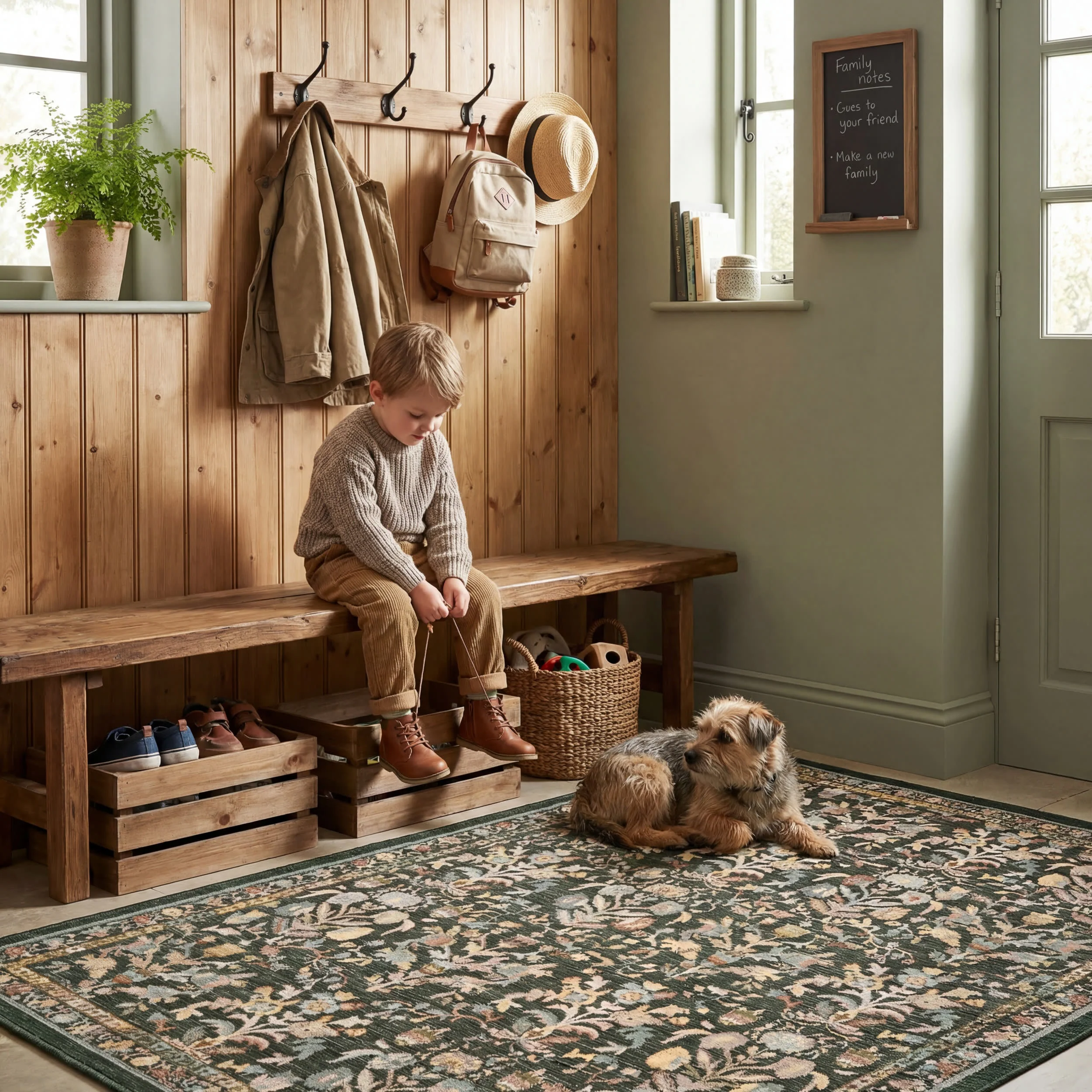 Inari Traditional Floral Indoor/Outdoor Rug | Green - Image 9