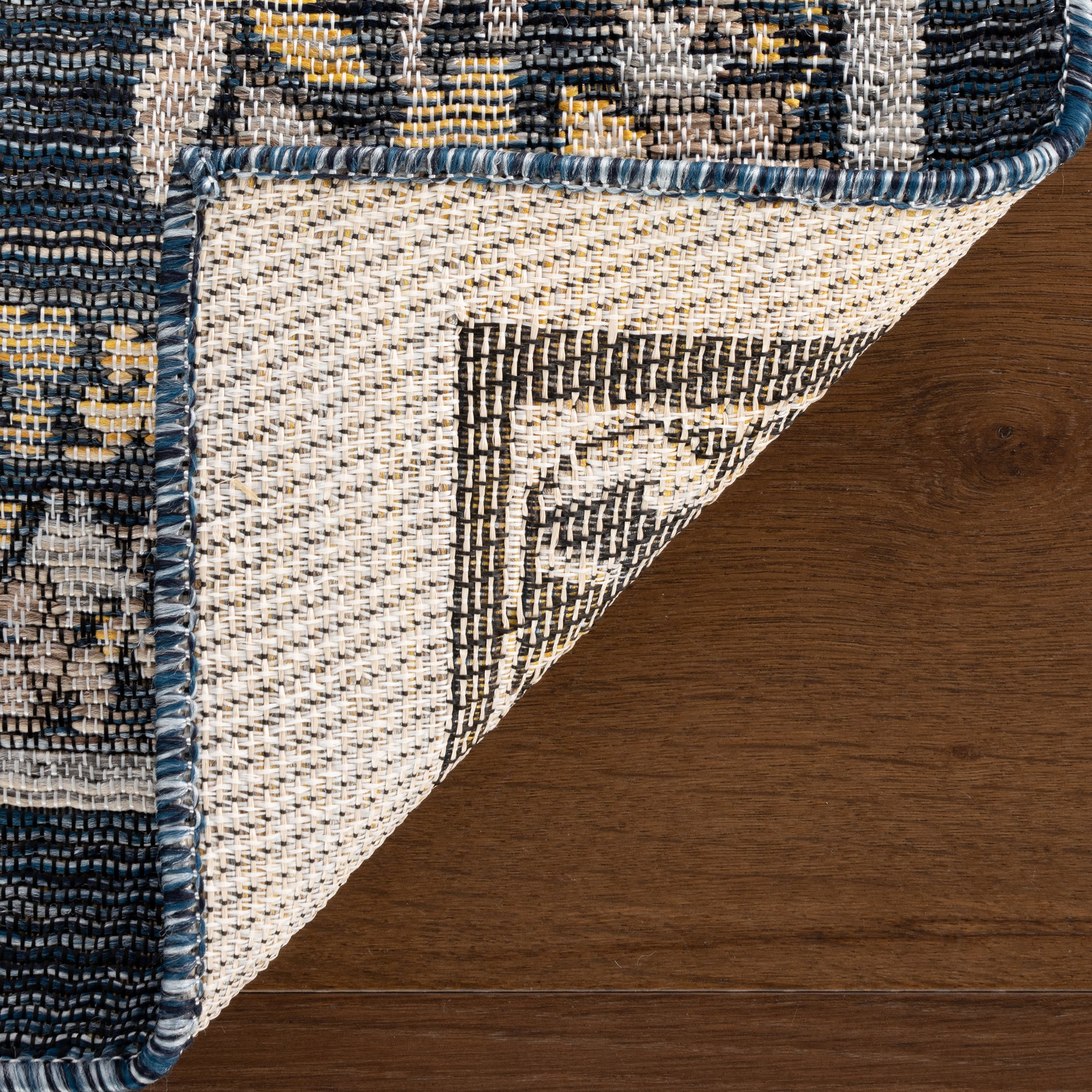 Inari Traditional Floral Indoor/Outdoor Rug | Navy - Image 7