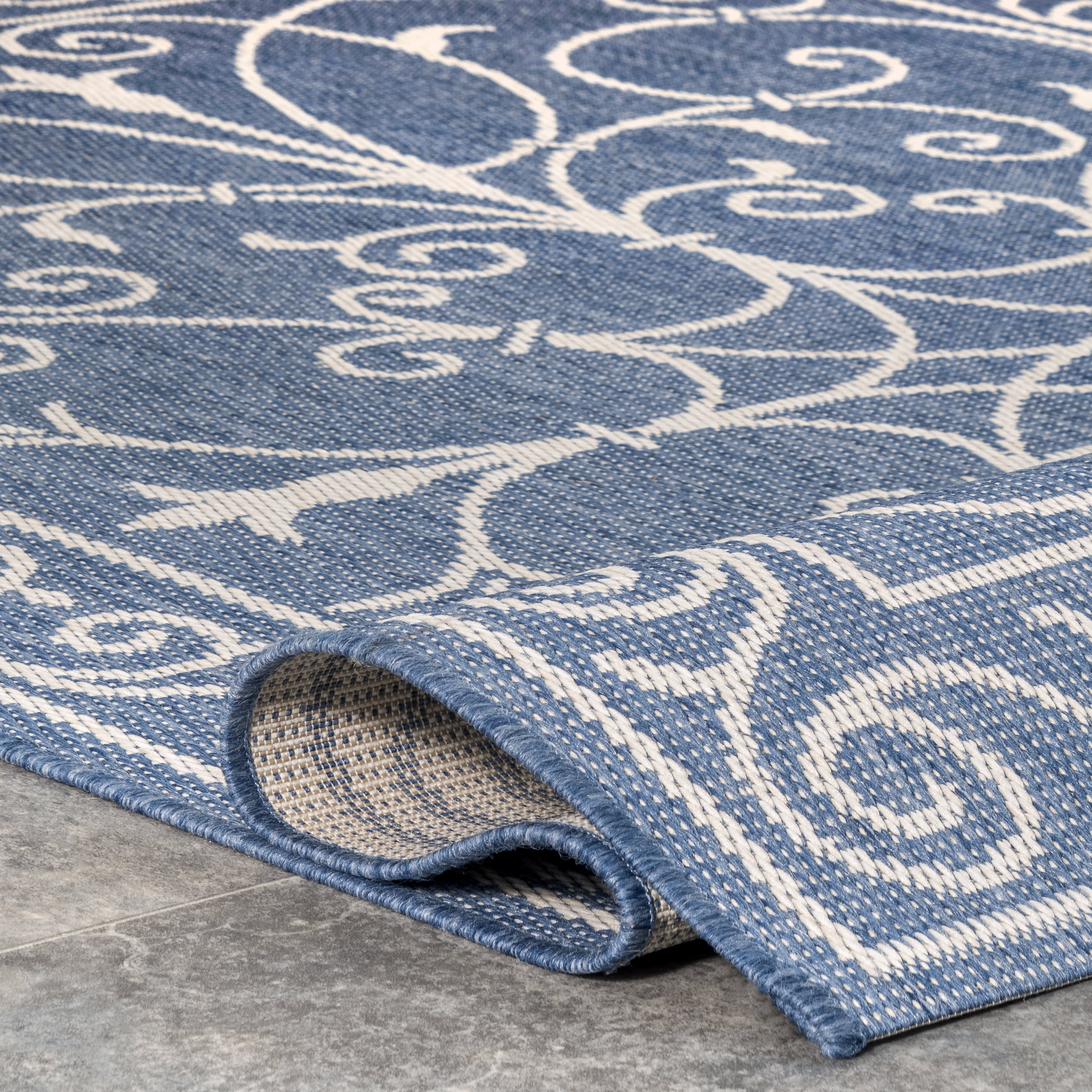 Indoor/Outdoor Krem Rug | Blue - Image 2