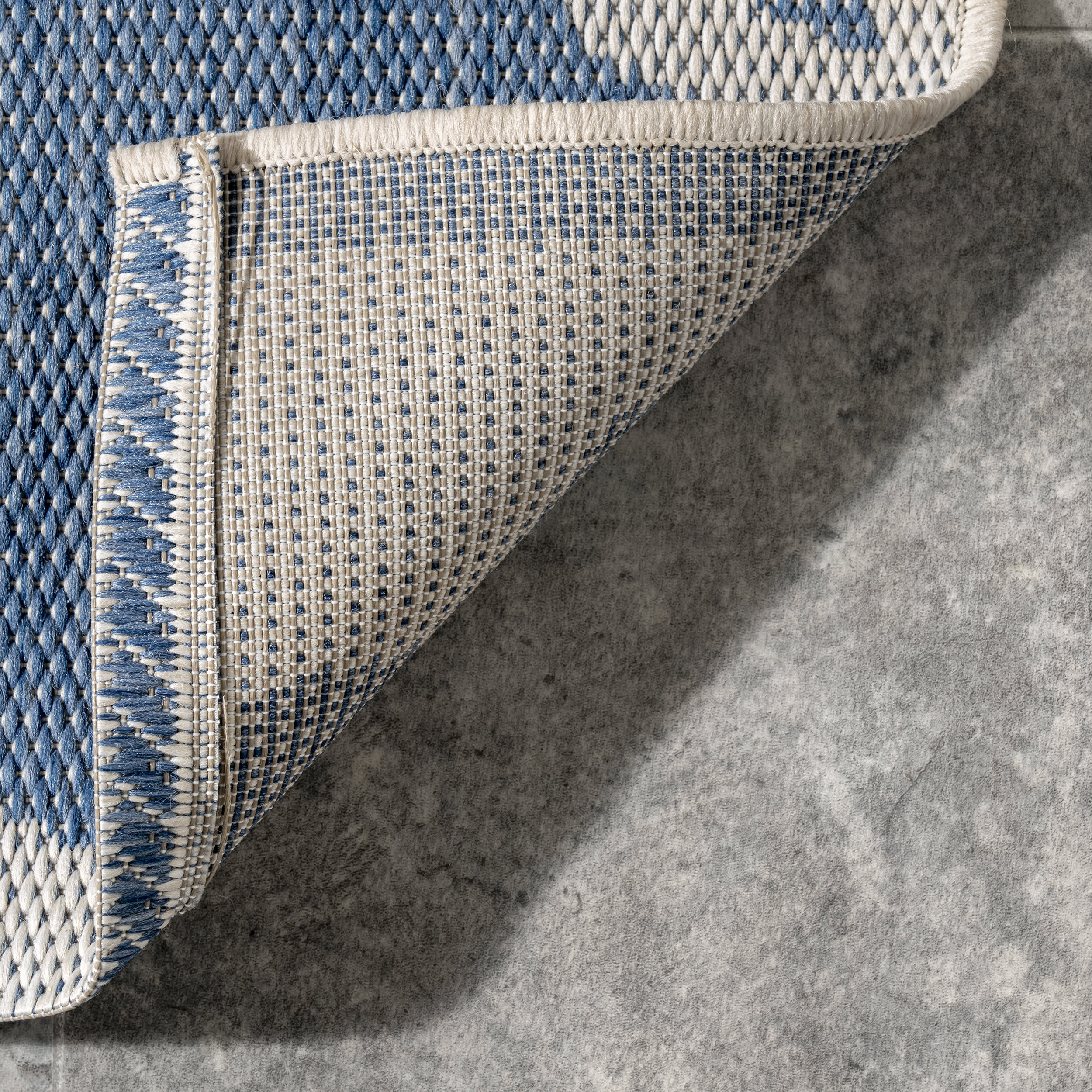 Indoor/Outdoor Moroccan Trellis Rug | Blue - Image 6