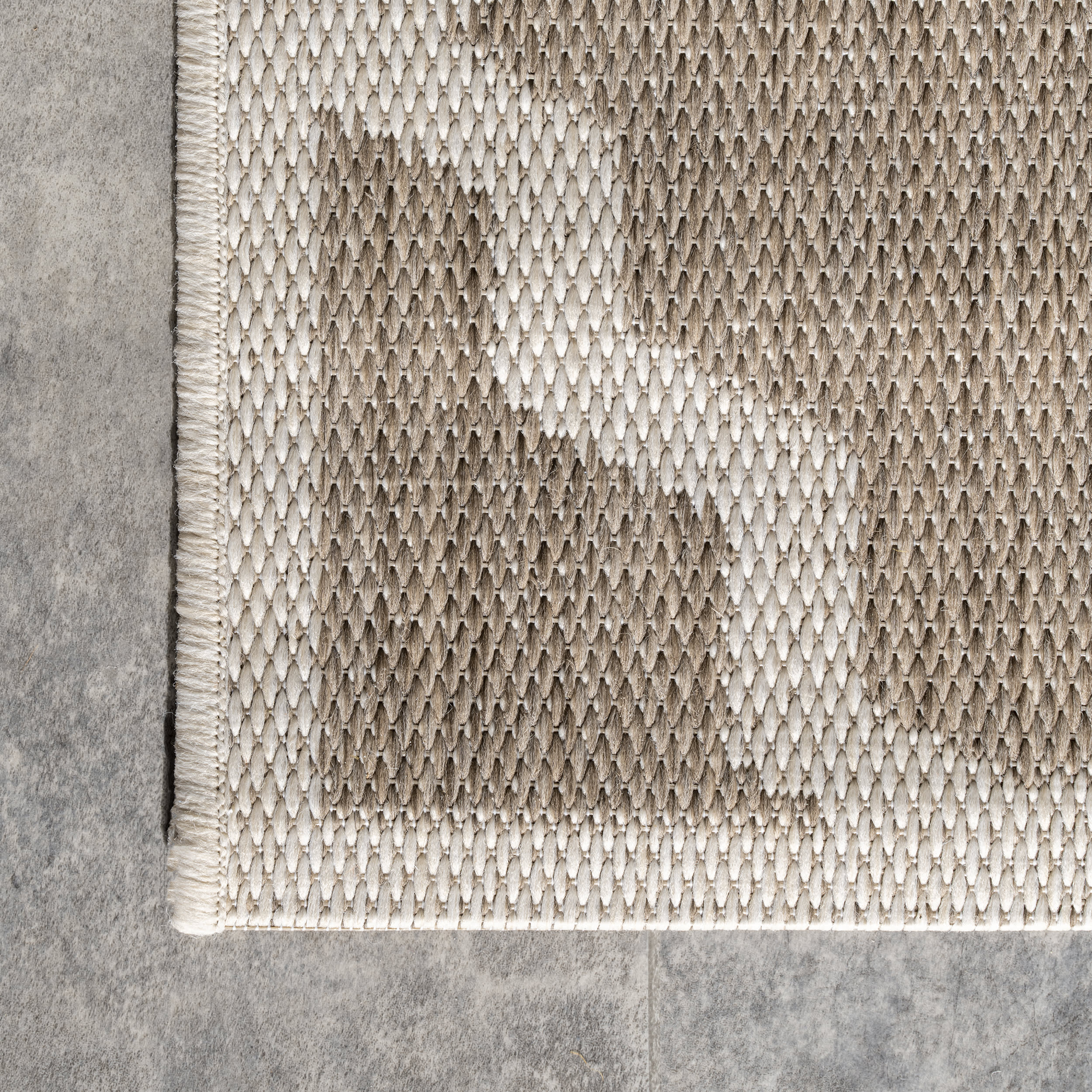 Indoor/Outdoor Moroccan Trellis Rug | Taupe - Image 3