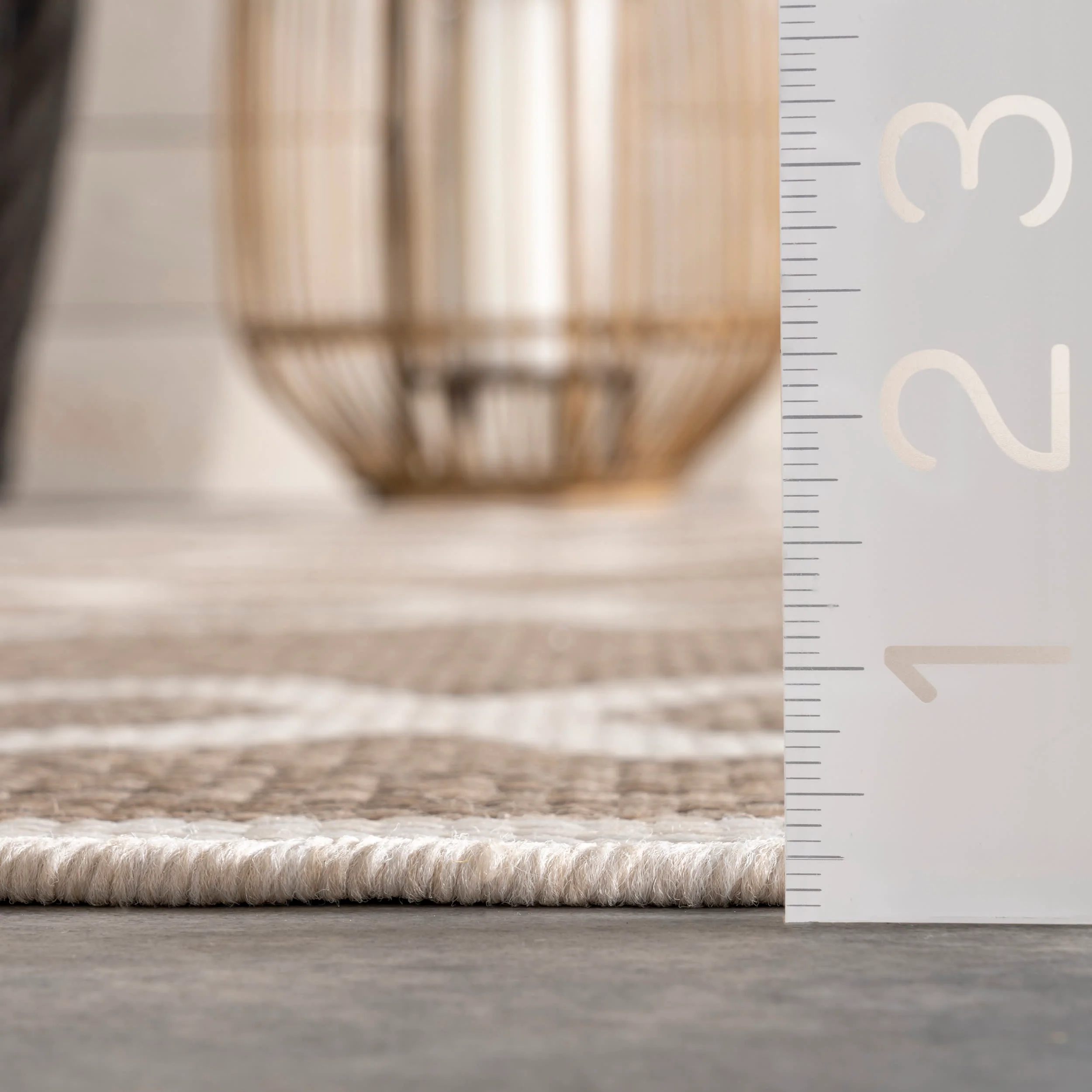 Indoor/Outdoor Moroccan Trellis Rug | Taupe - Image 5