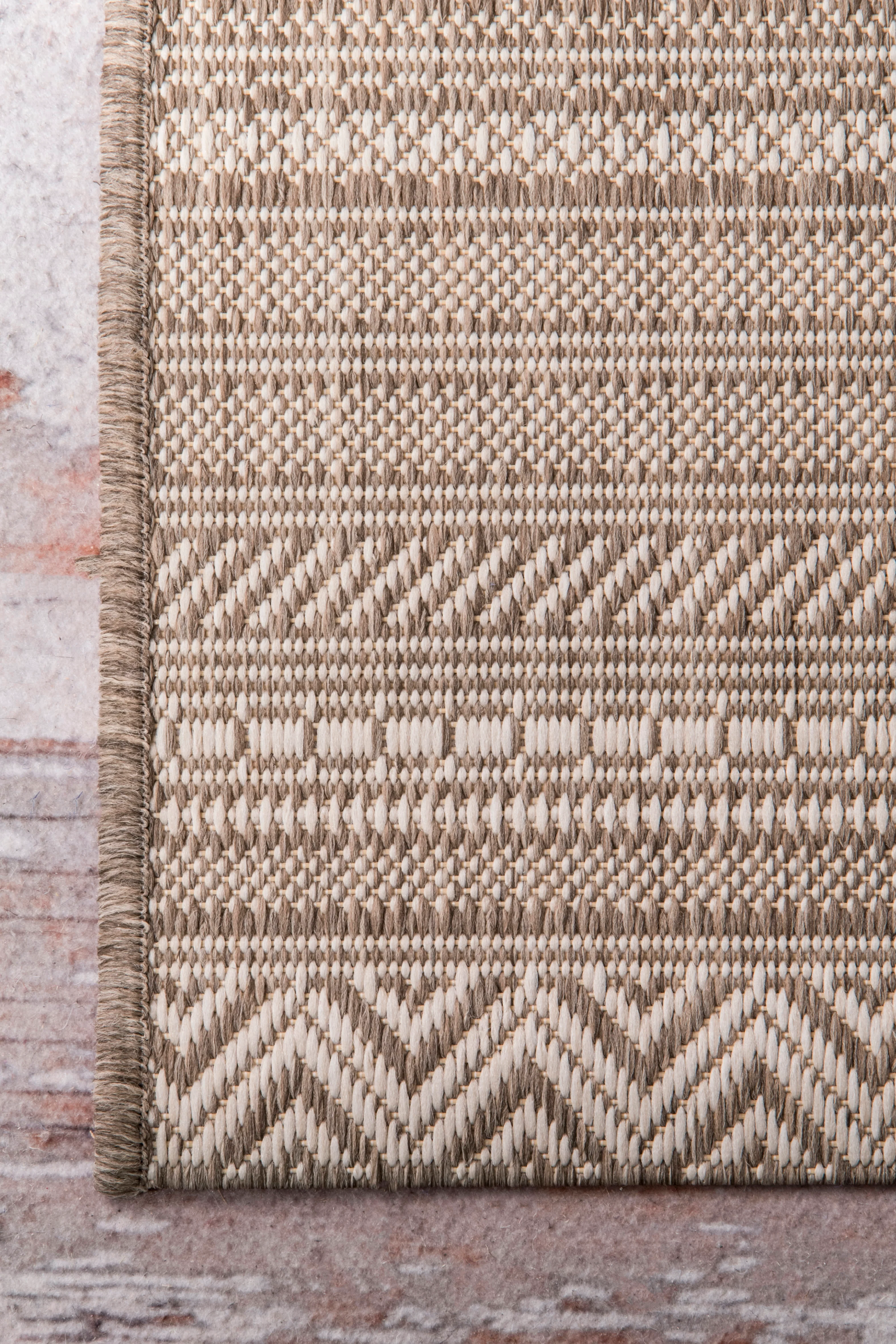 Indoor/Outdoor Tribal Bands Rug | Taupe - Image 3